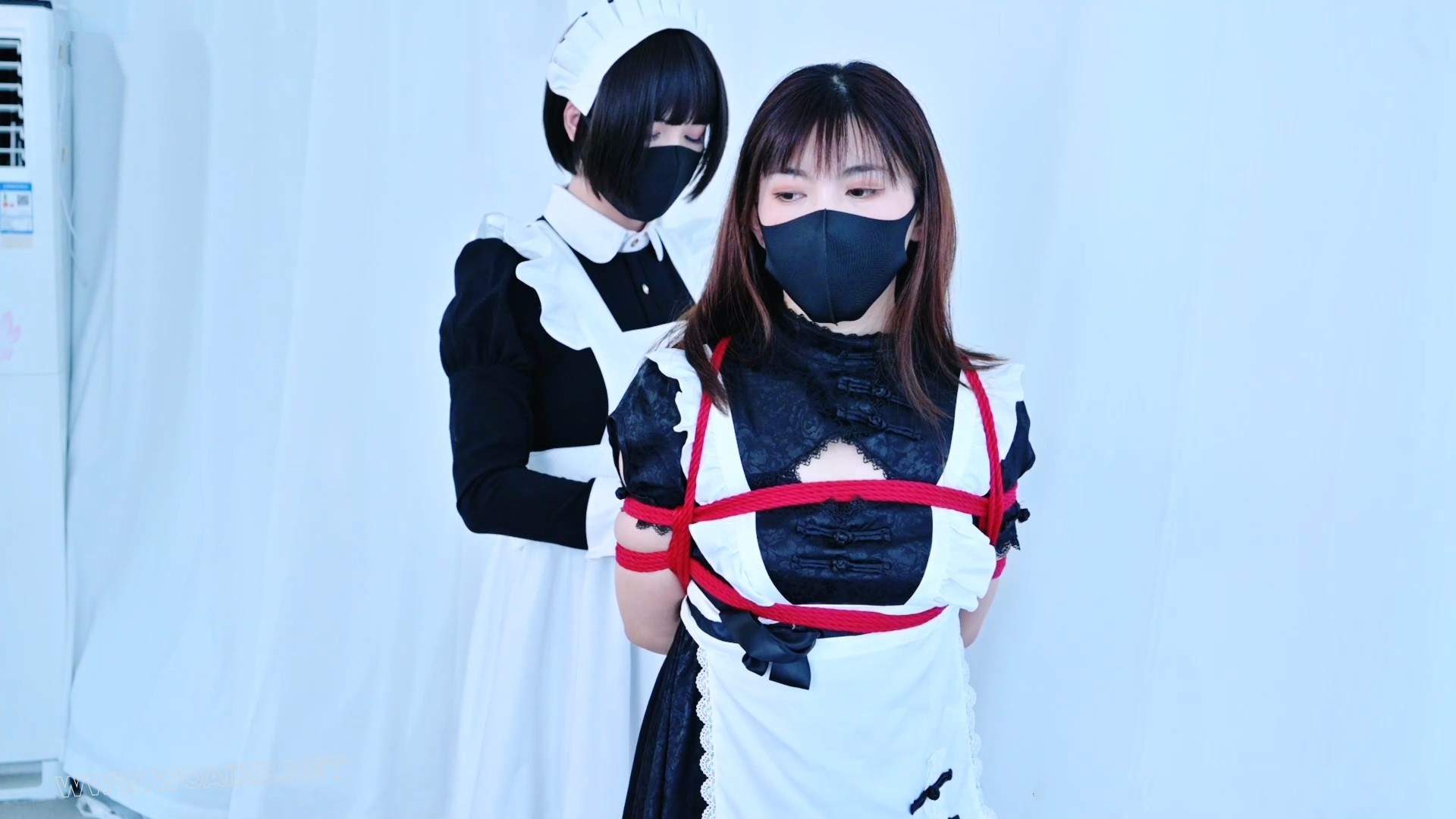 黑丝国风小女仆 百合loli调教 女虐女 固定放置 阳俱口塞 强高放置 鞭打 强膏 预览图