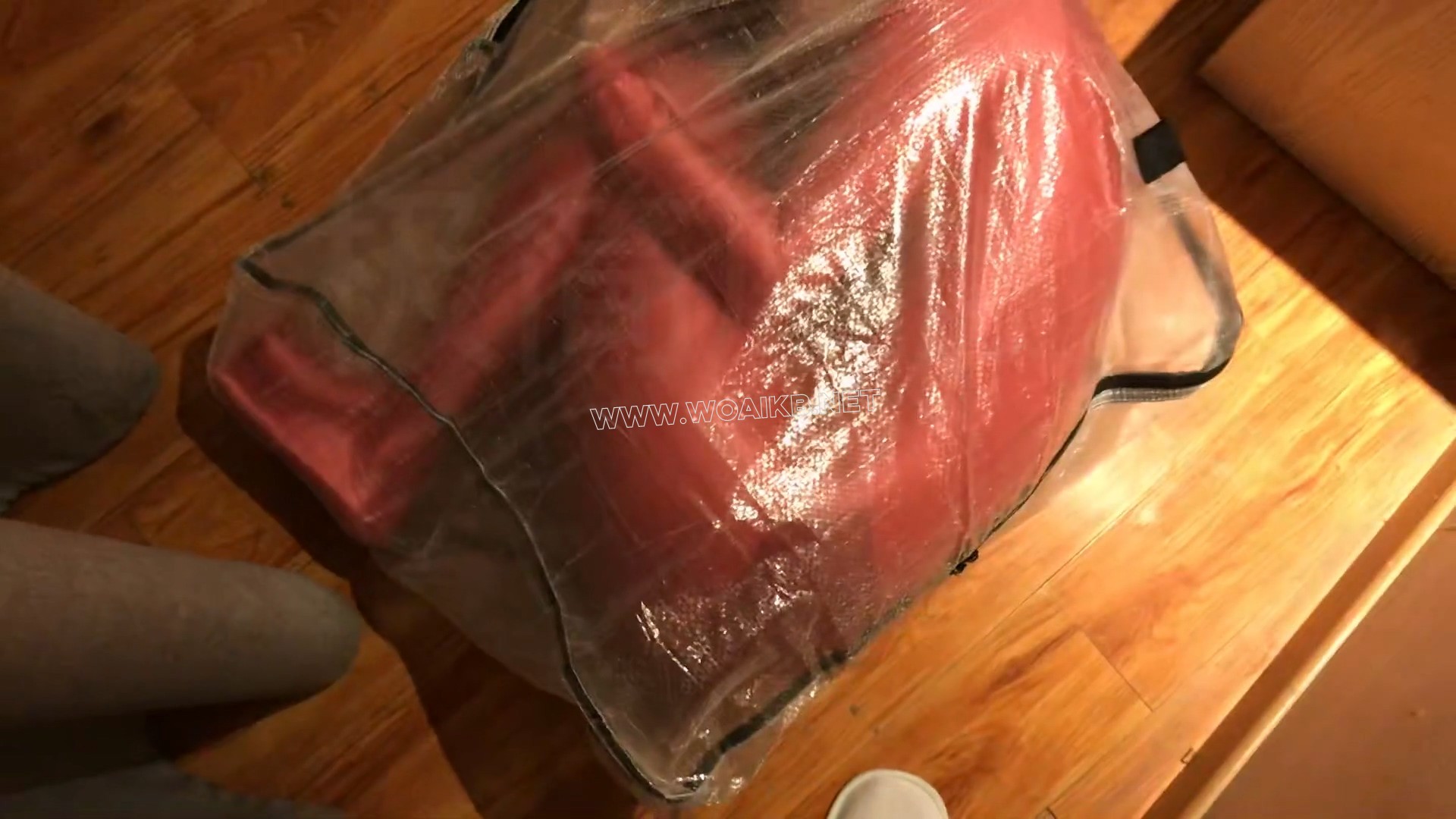 少女无内真空粉红色连体服绑带捆绑，嗡嗡棒使用，装袋 预览图