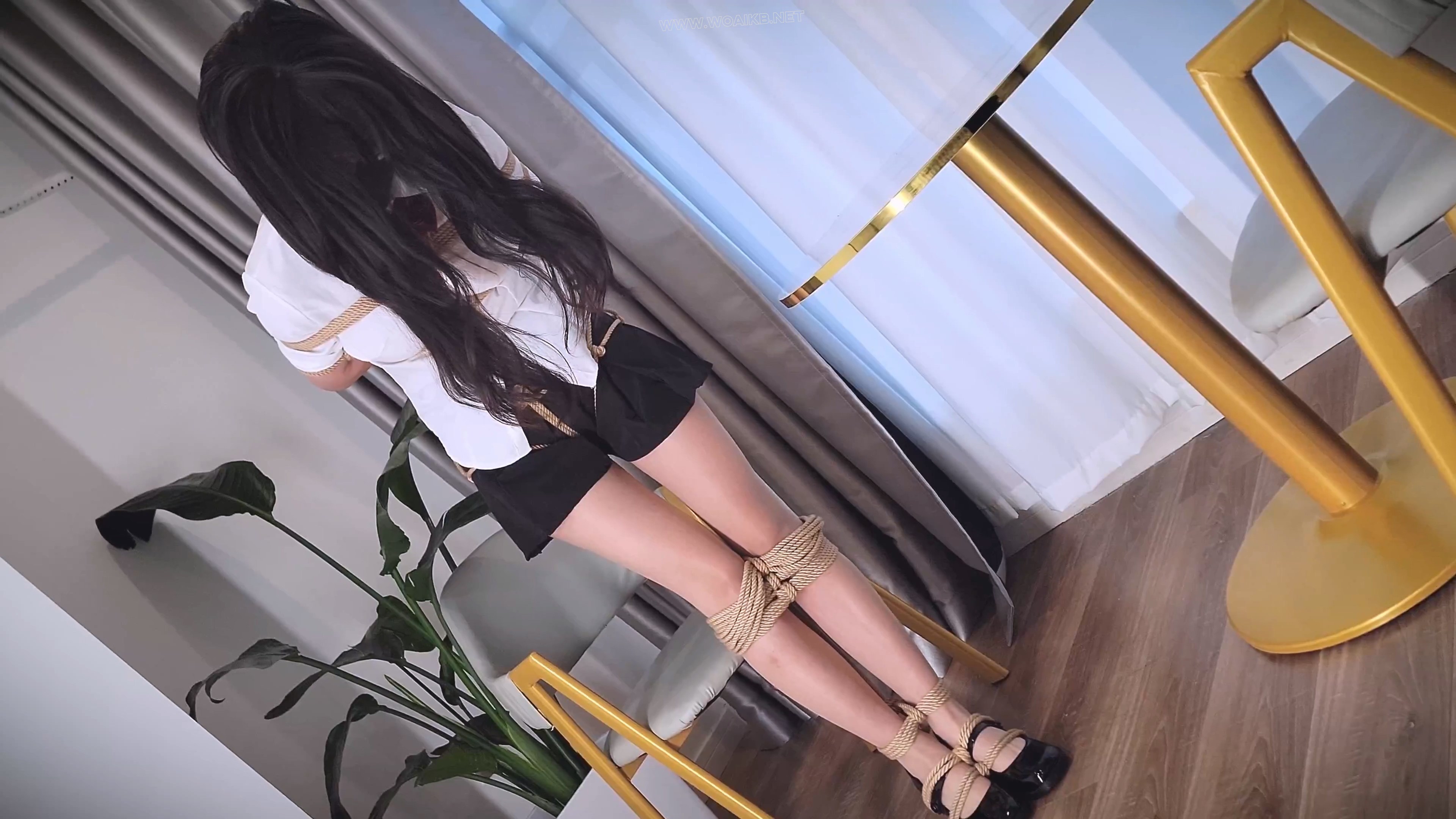 《My girl》jk眼镜妹妹浑身被麻绳紧缚，股绳捆绑三角区、丝袜堵住樱桃小嘴、胶带+ 预览图