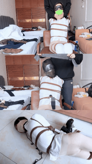 【长达6分半钟呼吸游戏超紧多重封嘴】多达六重封嘴，使劲呼救才挤出来一点点呻吟声… 封面图