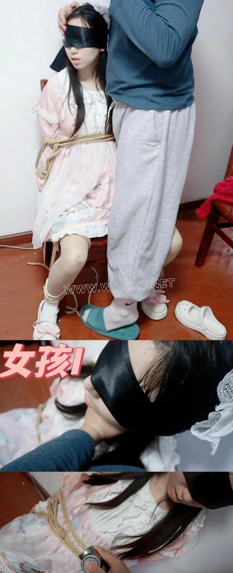 死死掐住绑在凳子上娇喘的175Lo娘I，绑住手脚开始进入快乐的虐待调教时光，筋膜枪… 封面图