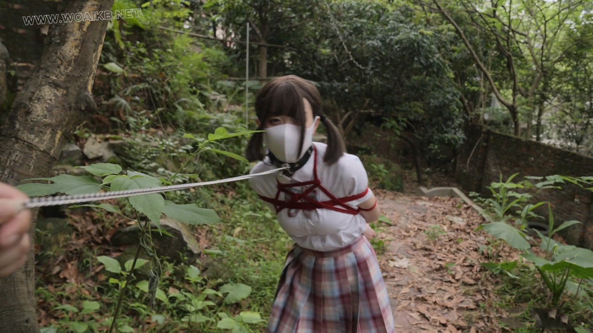 林中少女2 首部户外作品 带你沉浸式体验绑架可爱双马尾JK小姐姐的爽感 林中押解 林 预览图