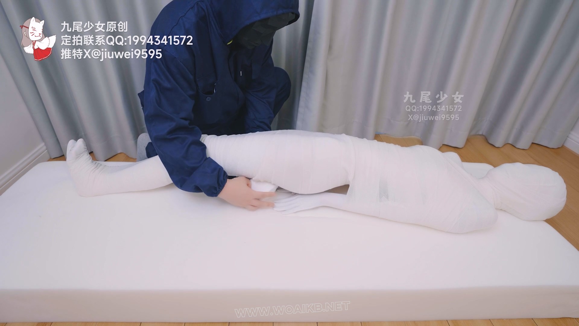 木乃伊装箱，玩具入内后全包，多重包裹全身紧绷呼吸被严重抑制，在全包木乃伊状态 预览图