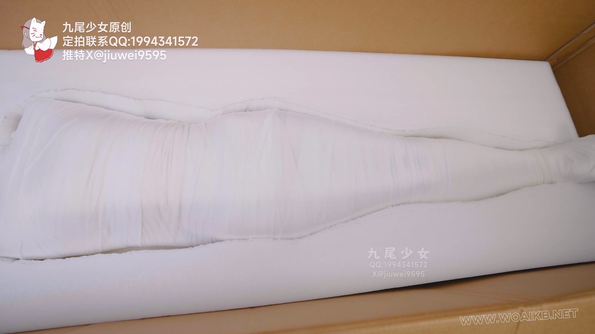 木乃伊装箱，玩具入内后全包，多重包裹全身紧绷呼吸被严重抑制，在全包木乃伊状态 预览图