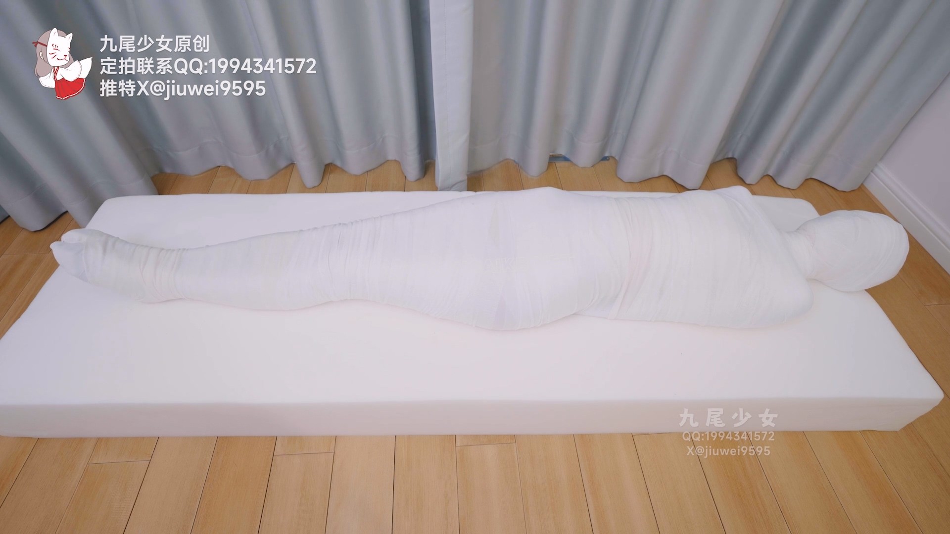 木乃伊装箱，玩具入内后全包，多重包裹全身紧绷呼吸被严重抑制，在全包木乃伊状态 预览图