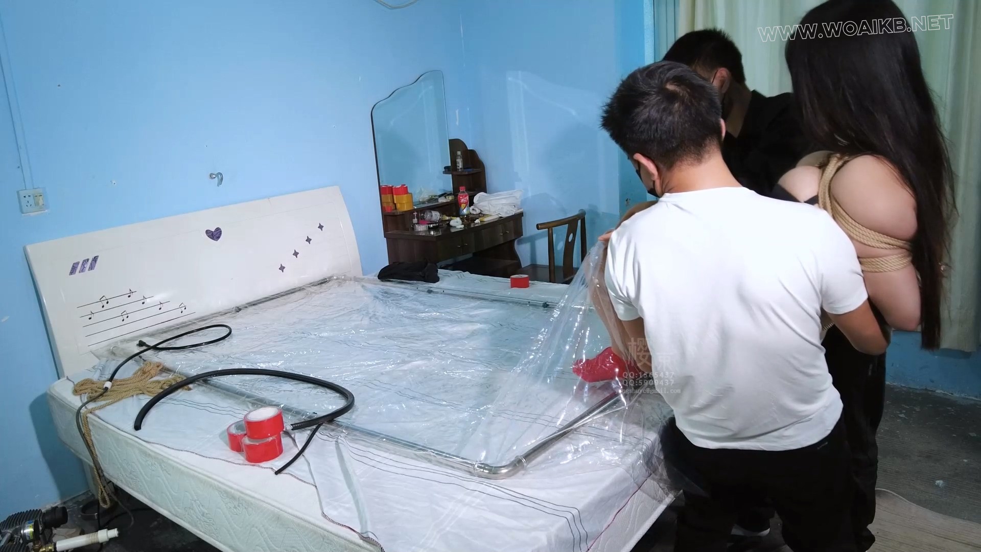 透明真空床超大压强抽空气体轮廓尽显！呼吸抑制！棒棒刺激强G！ 《透明真空床的极 预览图
