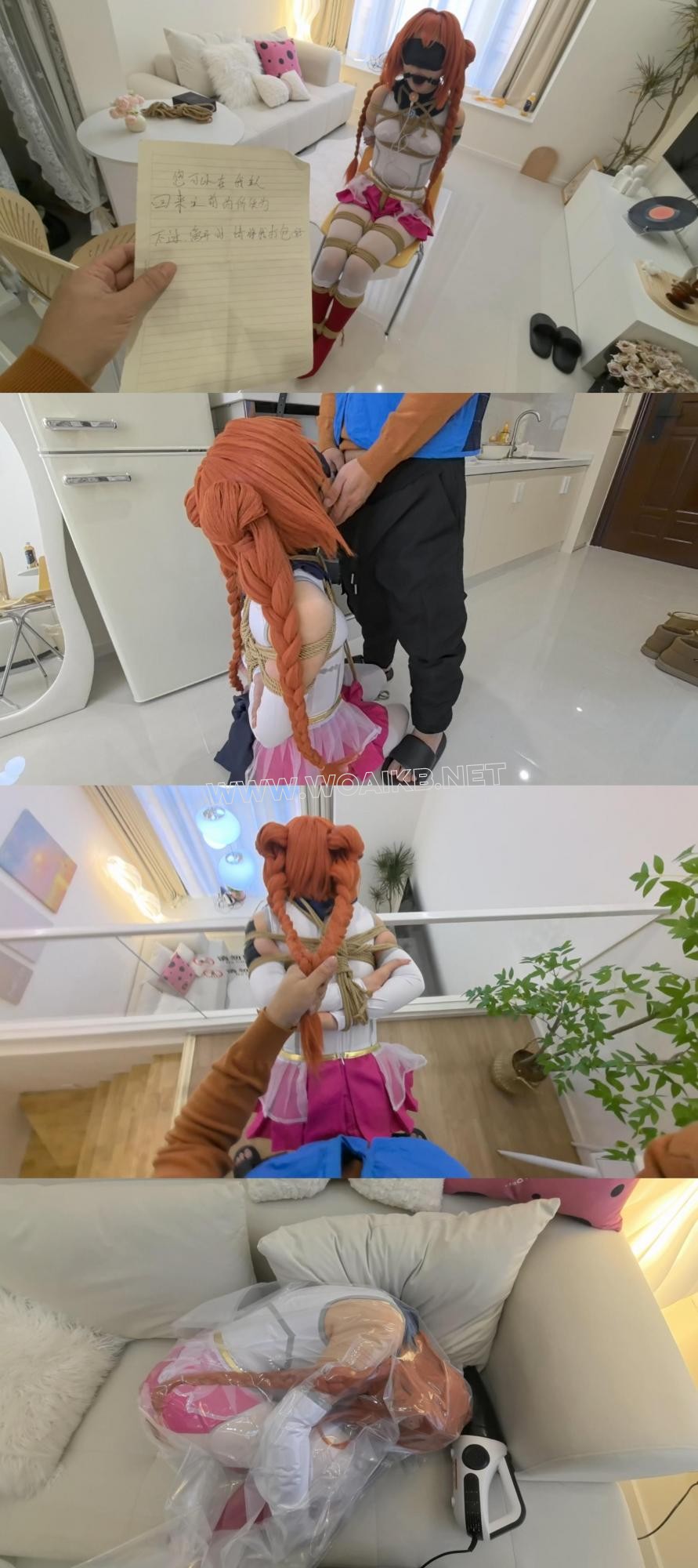 【COS如月火炼】白丝上下真空无内 如月火炼体验公厕玩具 代驾师傅不亦乐乎 口爆 TJ… 封面图