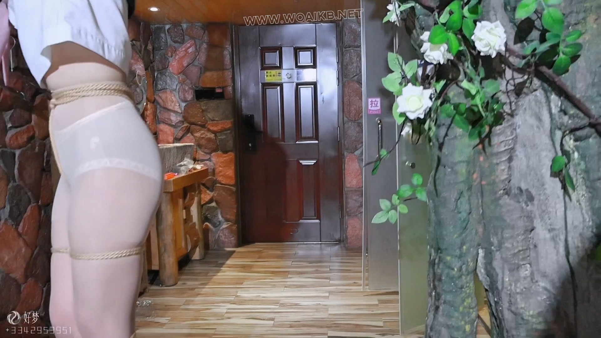 再次入室捂晕，M腿和吊绑，短肉丝塞嘴+口球+肌肉贴封嘴，紧紧勒进缝的股绳，附带捆 预览图