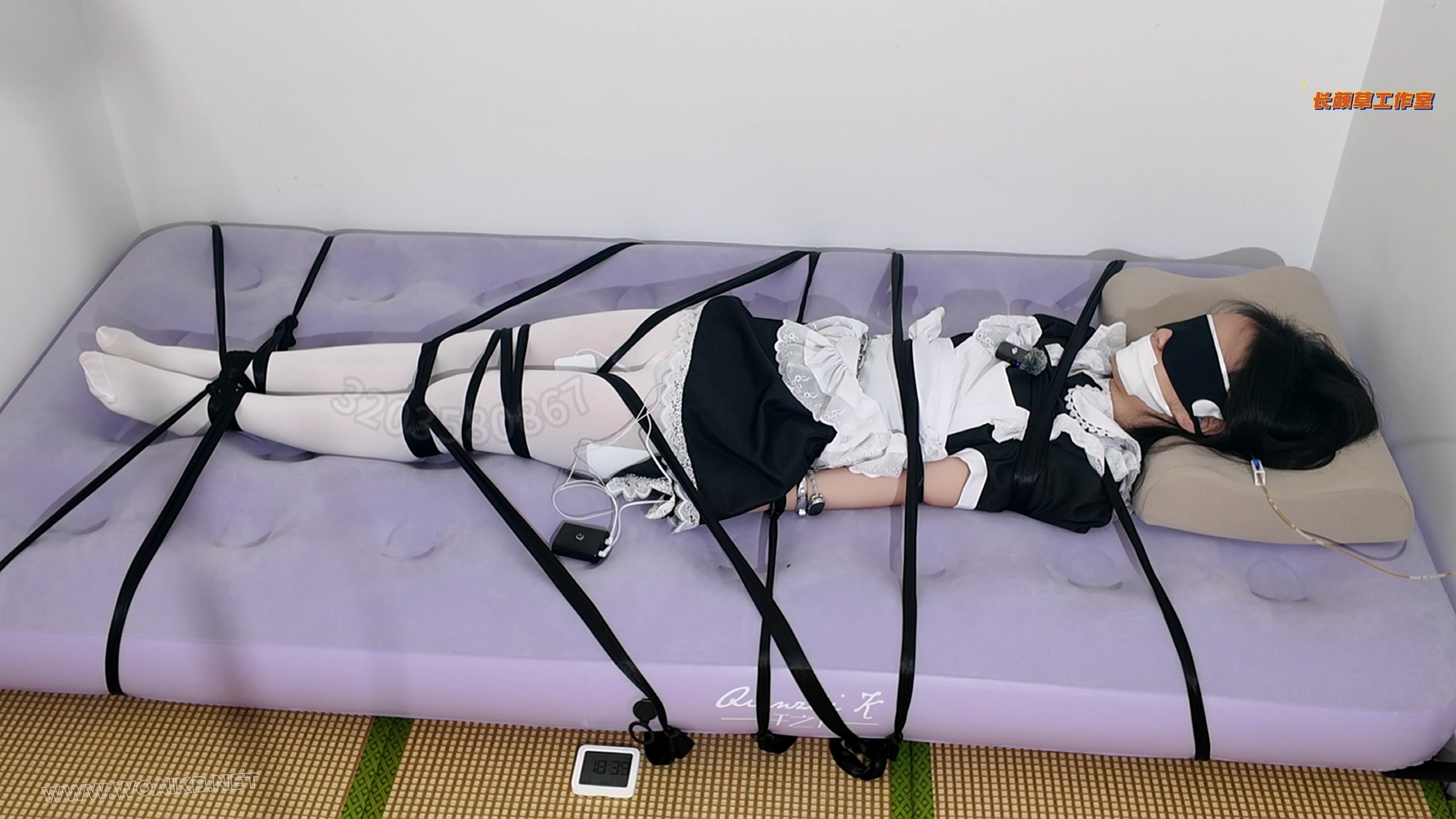 少萝女仆 全身20根丝带完全束缚 5小时超长视频放置 小怪兽 100档电击 口饲营养液 预览图