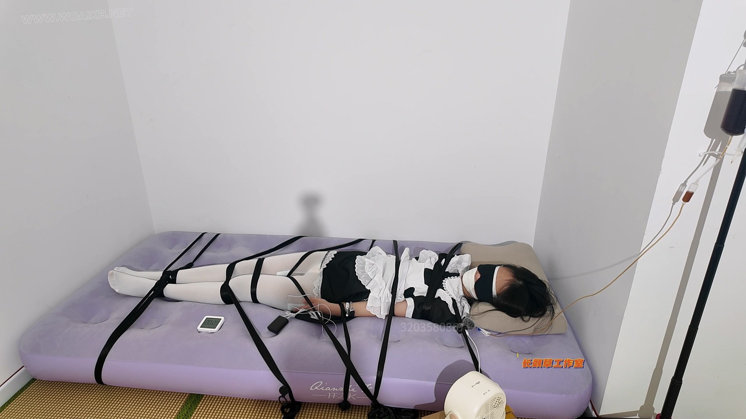 少萝女仆 全身20根丝带完全束缚 5小时超长视频放置 小怪兽 100档电击 口饲营养液 预览图