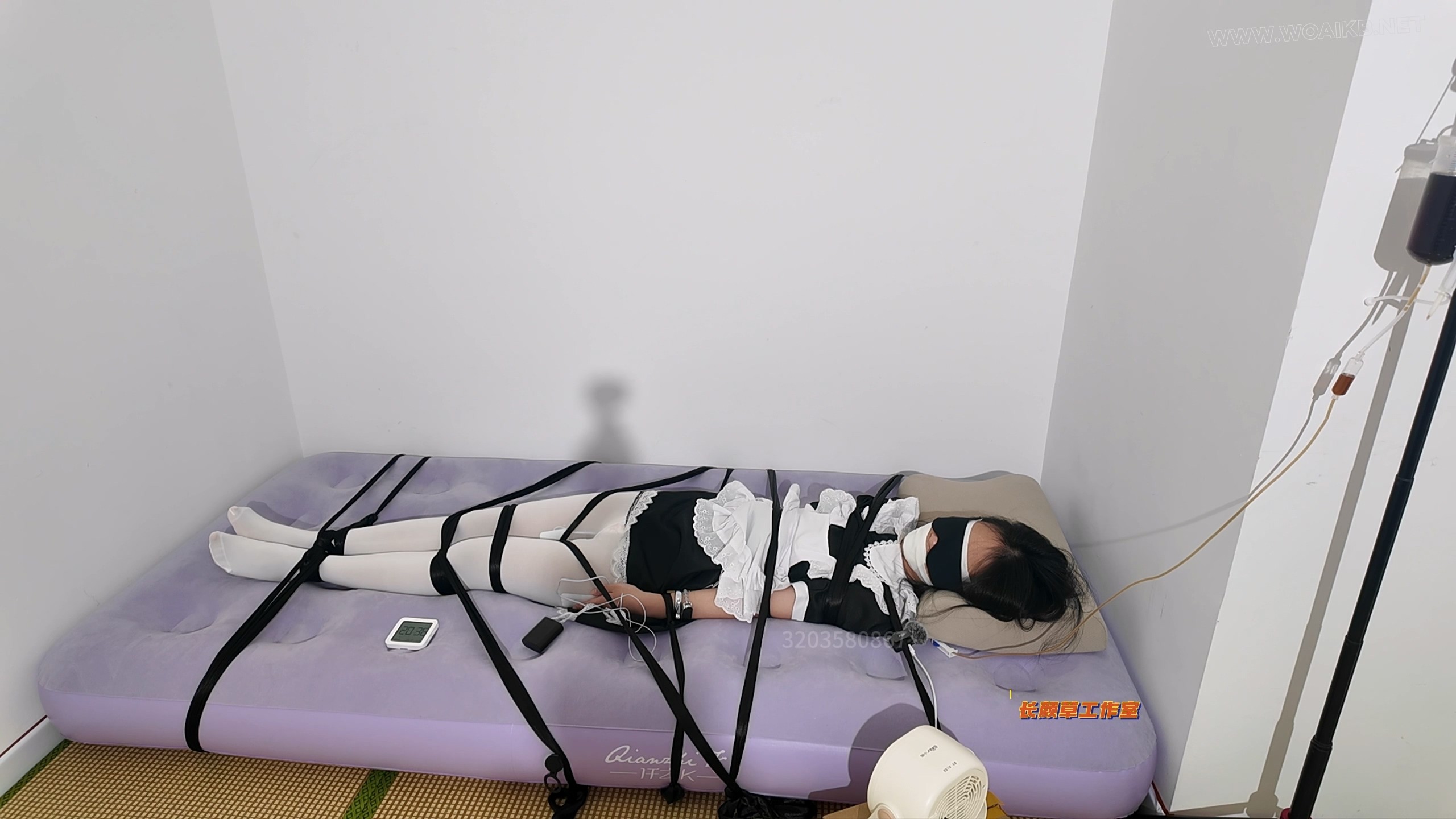 少萝女仆 全身20根丝带完全束缚 5小时超长视频放置 小怪兽 100档电击 口饲营养液 预览图