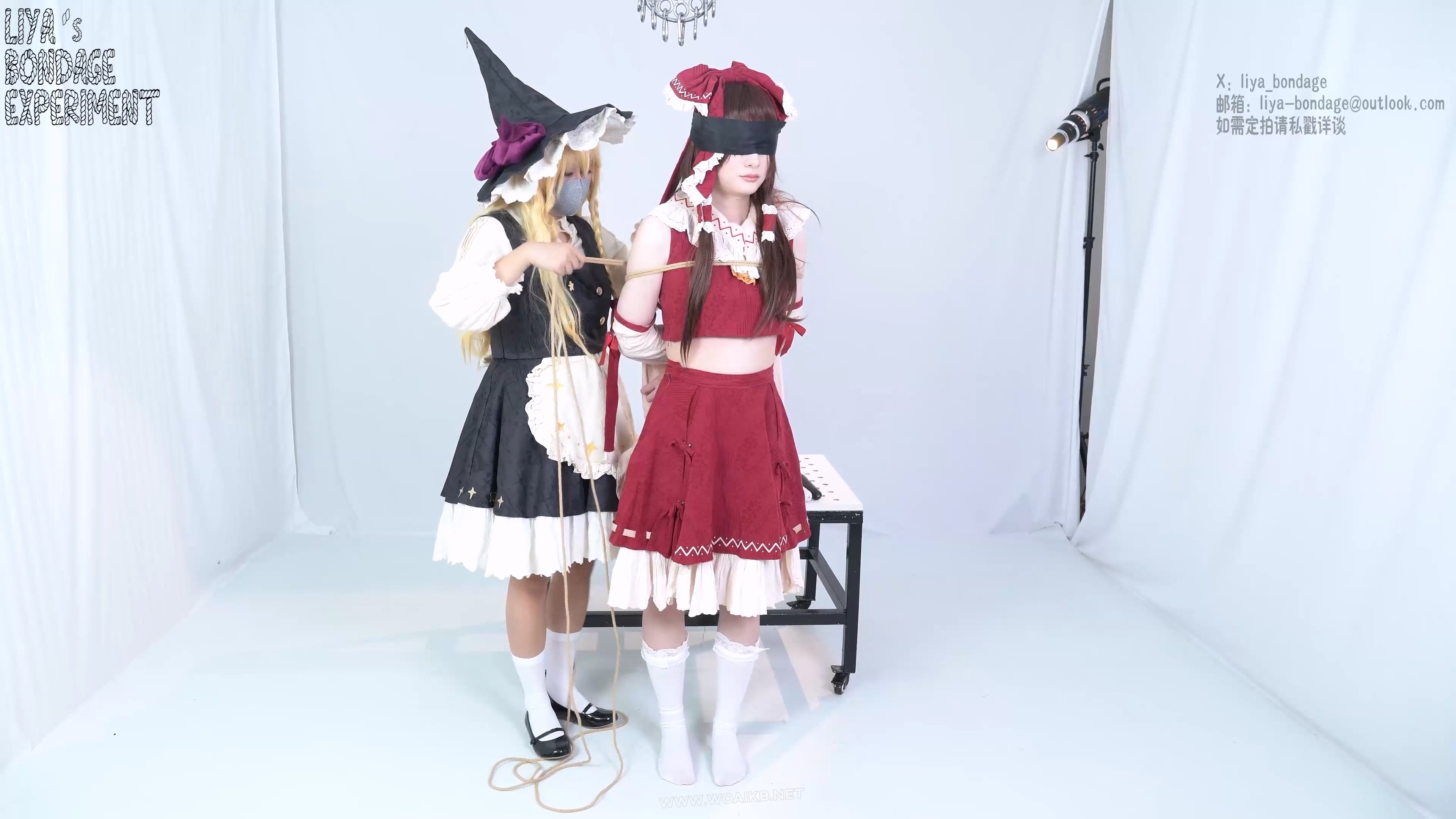 玩弄无节操巫女 cosplay绳缚百合棒子蛋蛋强膏蒙眼东方project 预览图