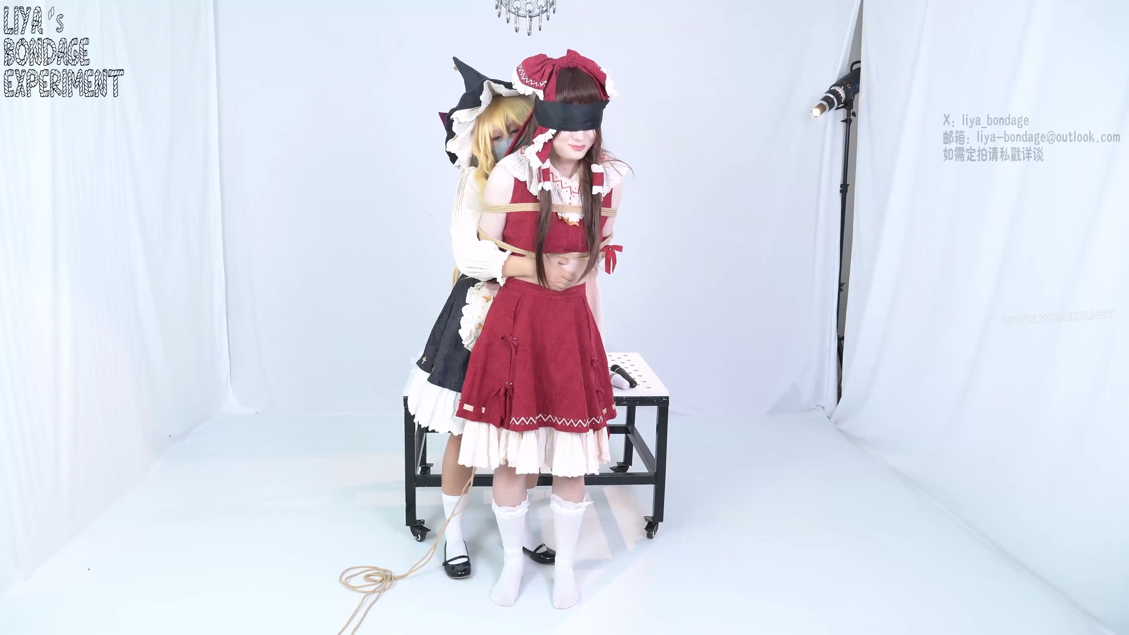 玩弄无节操巫女 cosplay绳缚百合棒子蛋蛋强膏蒙眼东方project 预览图