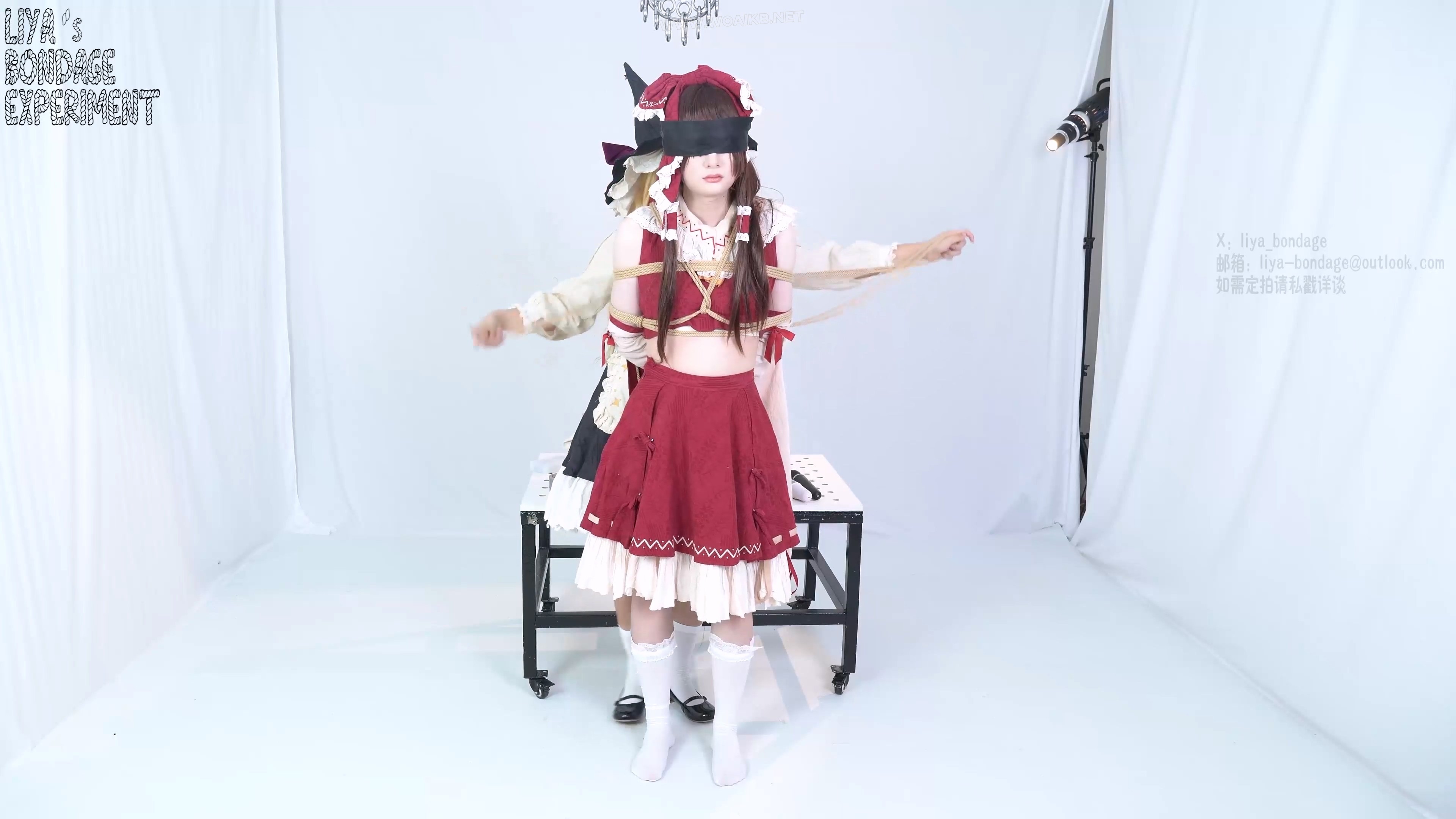 玩弄无节操巫女 cosplay绳缚百合棒子蛋蛋强膏蒙眼东方project 预览图