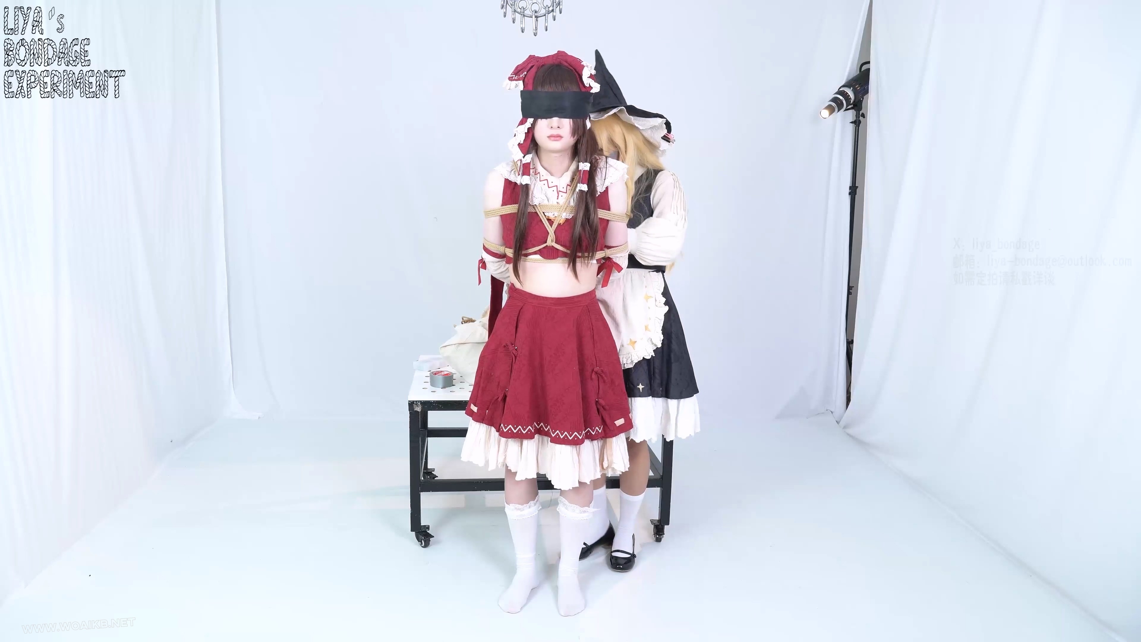 玩弄无节操巫女 cosplay绳缚百合棒子蛋蛋强膏蒙眼东方project 预览图