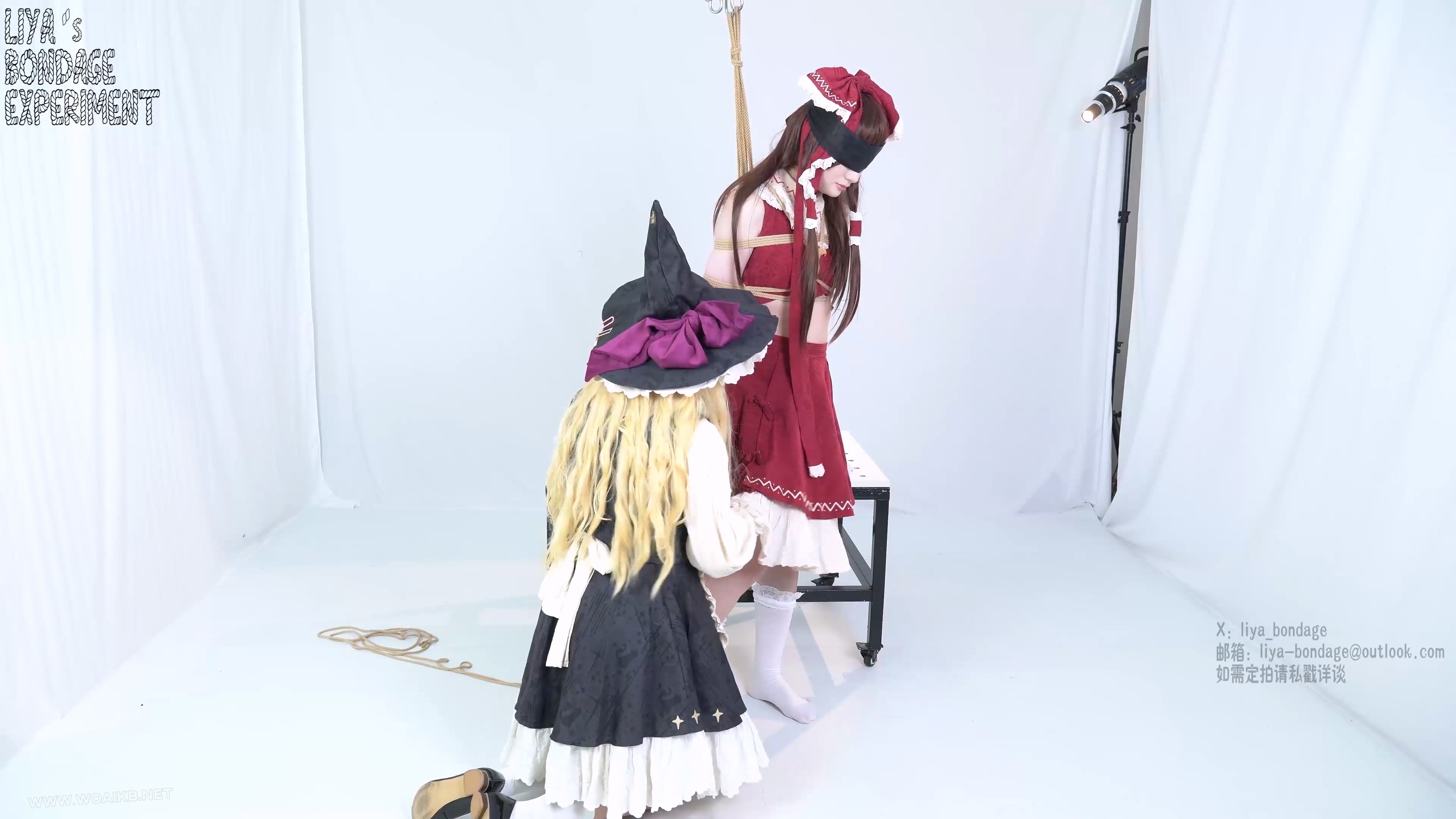 玩弄无节操巫女 cosplay绳缚百合棒子蛋蛋强膏蒙眼东方project 预览图