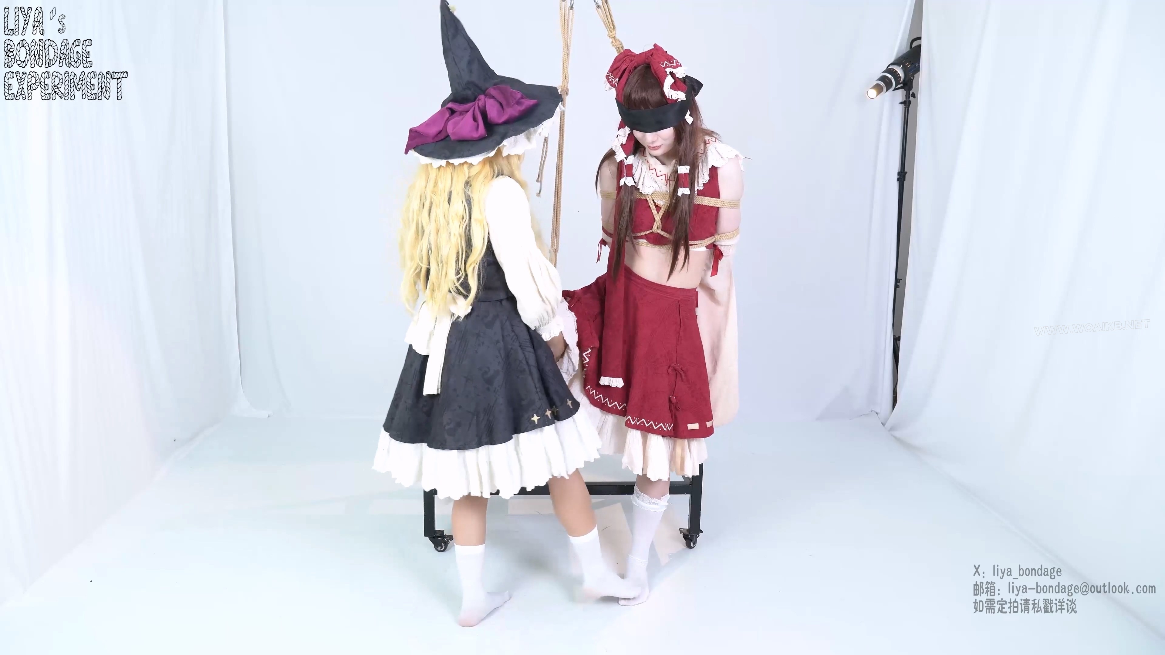 玩弄无节操巫女 cosplay绳缚百合棒子蛋蛋强膏蒙眼东方project 预览图