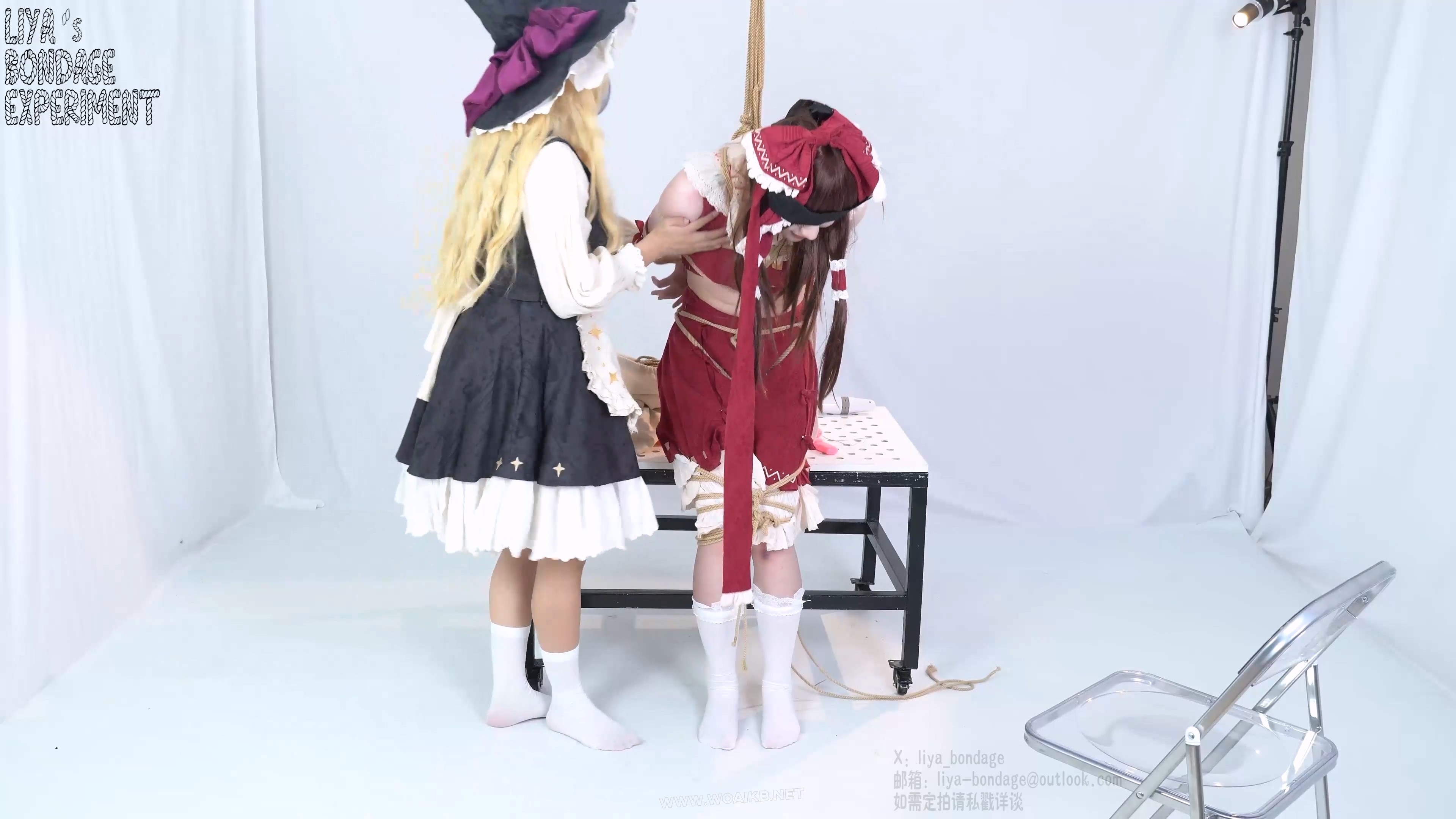 玩弄无节操巫女 cosplay绳缚百合棒子蛋蛋强膏蒙眼东方project 预览图