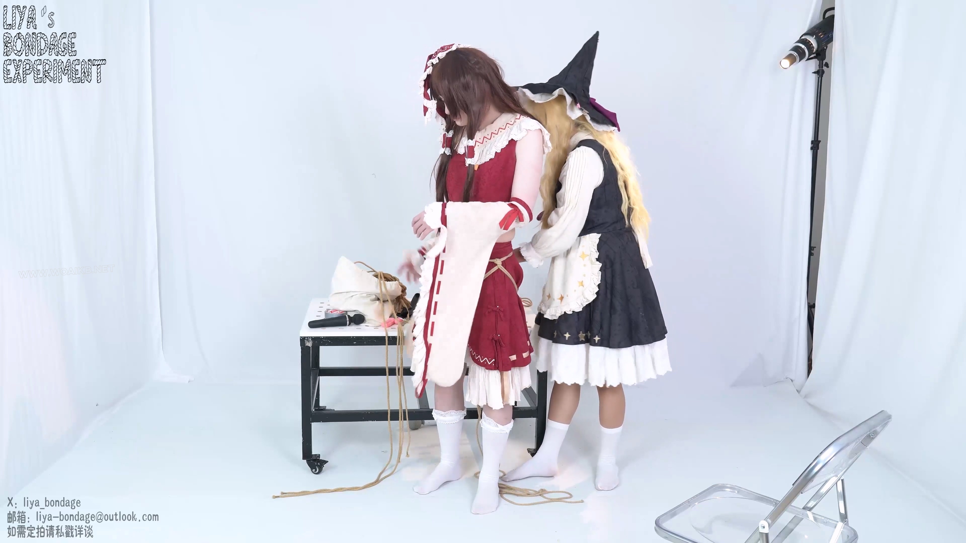 玩弄无节操巫女 cosplay绳缚百合棒子蛋蛋强膏蒙眼东方project 预览图