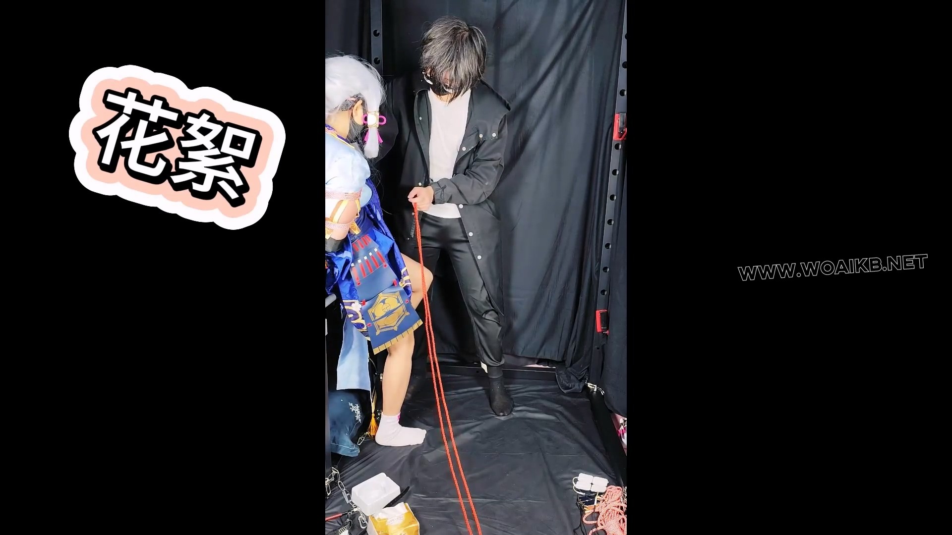 神里绫华大小姐的单腿吊和股绳吊折磨，内置小玩具玩弄，股绳深深陷入身体，精彩特 预览图