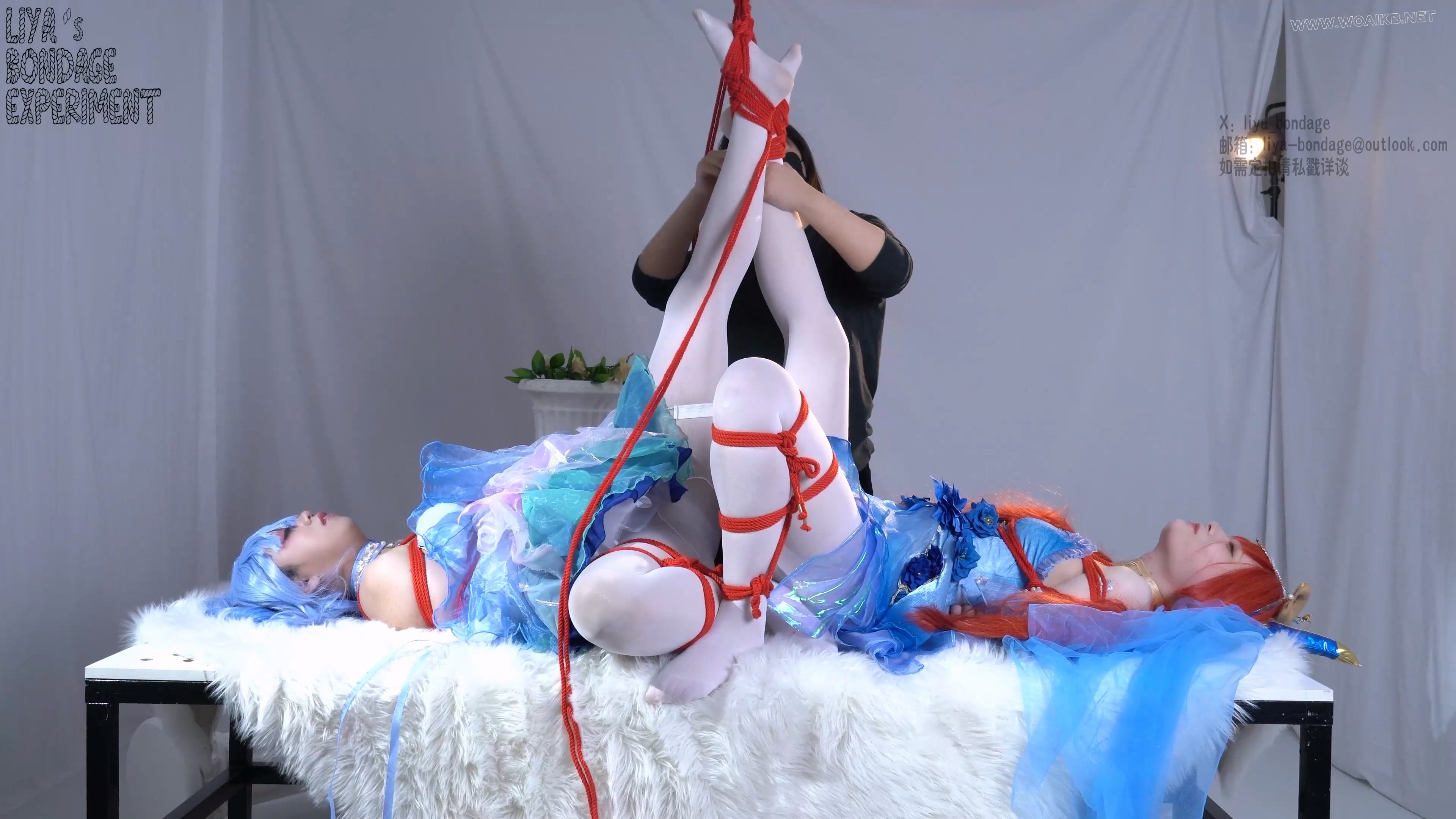 双人芭蕾连缚吊缚 紧缚连缚强膏蛋蛋棒子cosplay原神白丝 预览图
