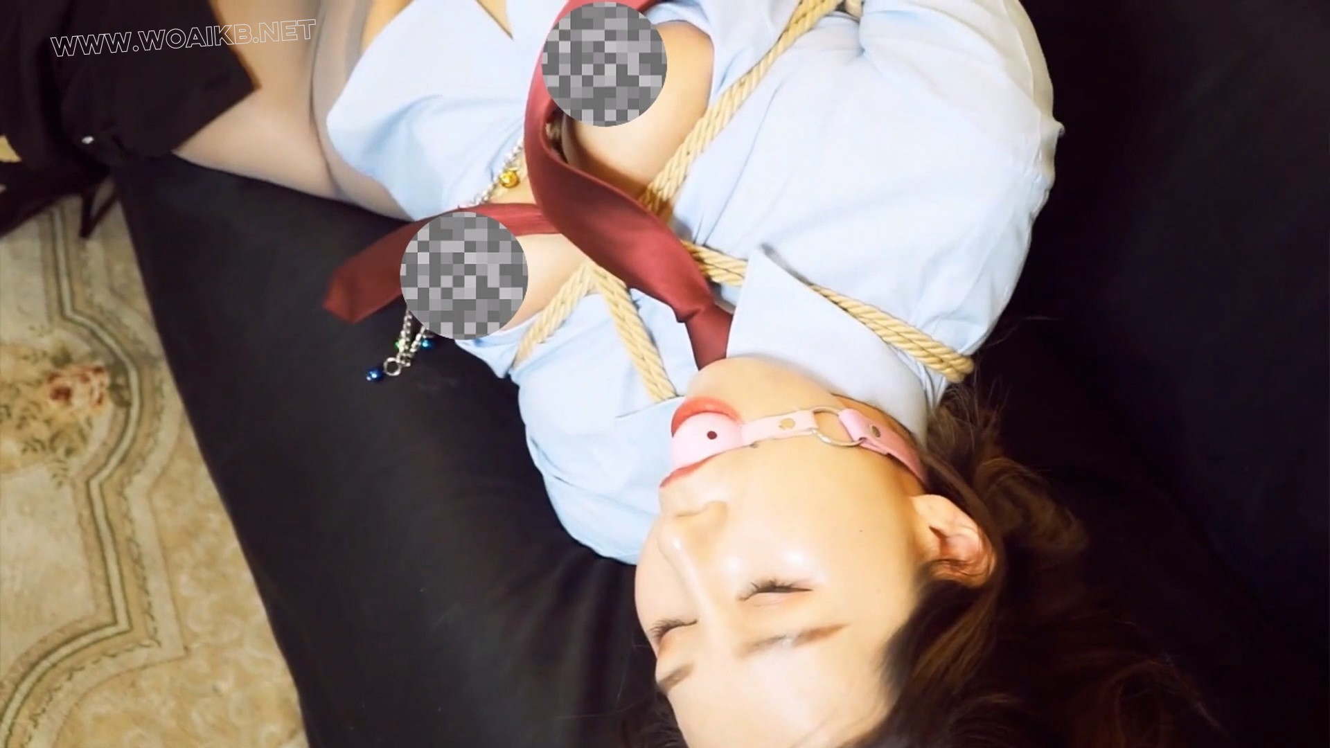 女律师的爱好 职业装 日式紧缚 股绳 并腿缚 乳夹 口球 TD 预览图