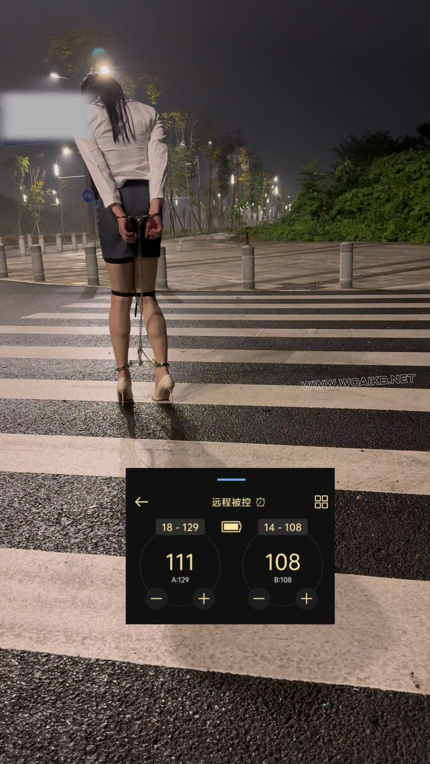户外肉丝OL郊狼背铐过马路挑战SubM 预览图