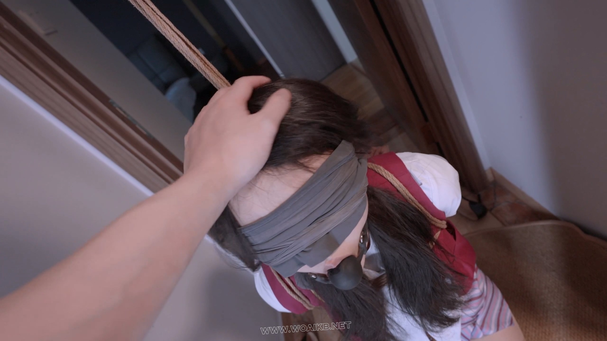 《女白领的危机1》女白领被（BT邻居尾随迷晕），（超痛跪吊缚和麻花腿折磨）（股绳 预览图
