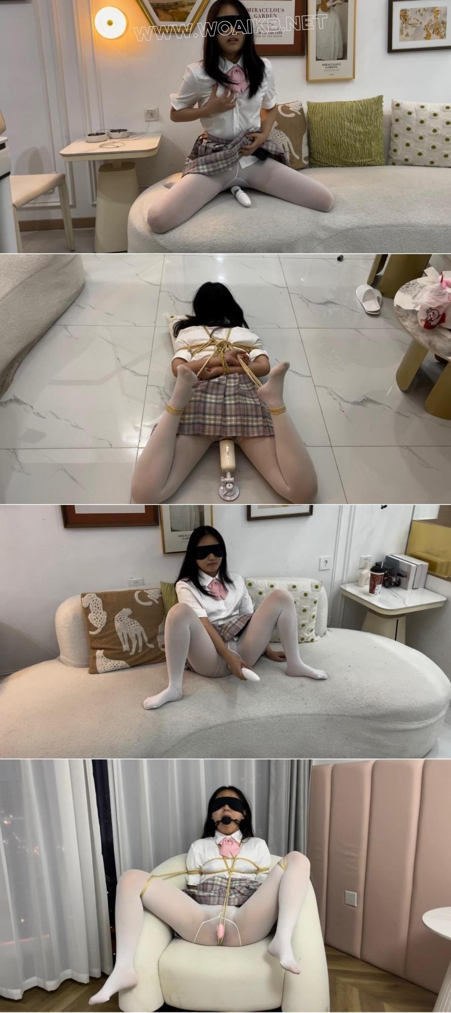 白丝JK妹子极致的TJ，ZDB自卫，TD塞入，新炮击高频率深入抽查，呻吟声响彻房间 封面图