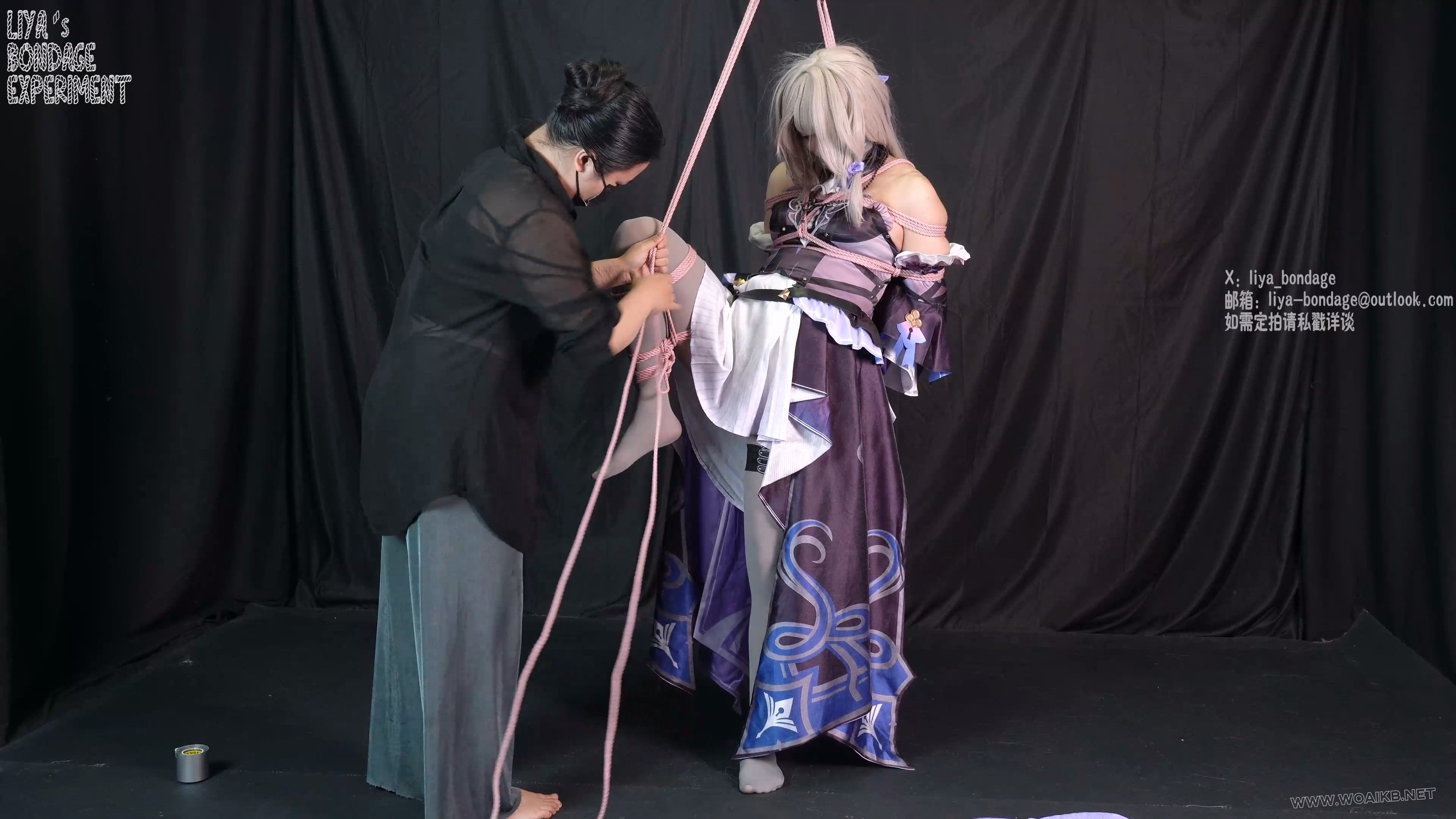 coser绑架案之大黑塔 cosplaydid堵嘴封嘴紧缚单腿吊缚棒子强膏蛋蛋灰丝BE崩坏星穹铁道 预览图