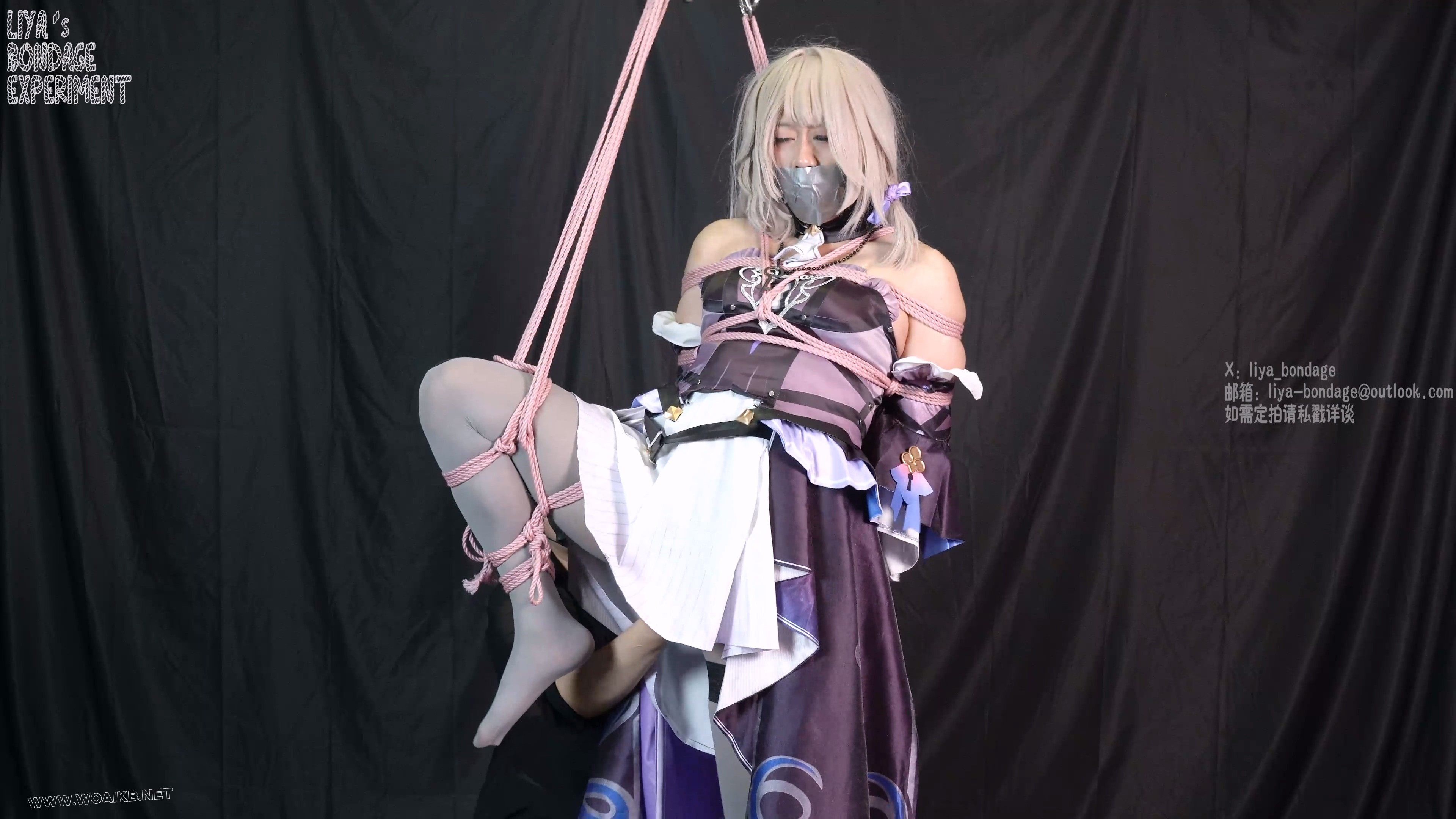 coser绑架案之大黑塔 cosplaydid堵嘴封嘴紧缚单腿吊缚棒子强膏蛋蛋灰丝BE崩坏星穹铁道 预览图