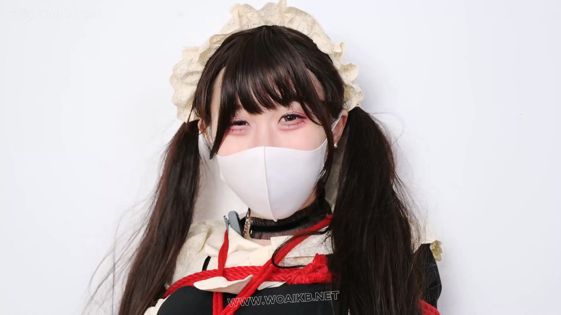 调教上门女仆（上） 双马尾萝莉 女仆 吊带袜 白丝 红绳捆绑 捆绑放置 强制爱抚 强 预览图