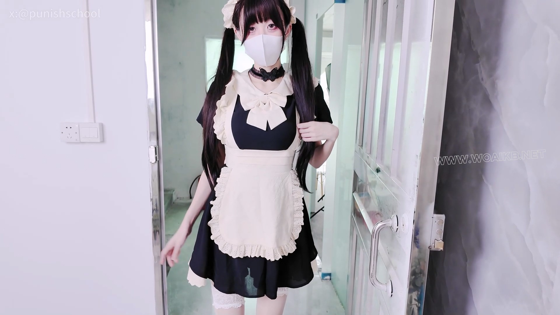 调教上门女仆（上） 双马尾萝莉 女仆 吊带袜 白丝 红绳捆绑 捆绑放置 强制爱抚 强 预览图