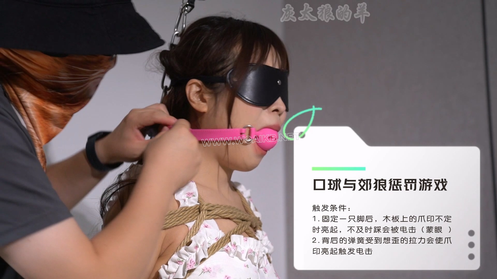 清纯美女碎花裙下口球与郊狼惩罚“ “驷马TK+限制站立”被电击的哇哇叫！ 预览图