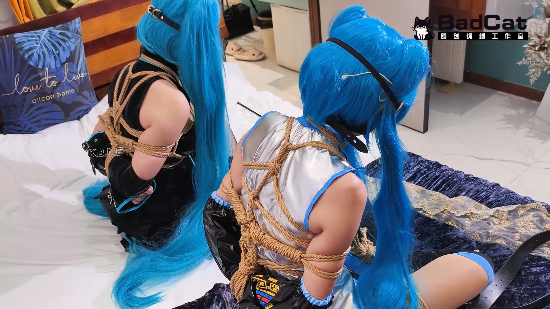 【女女】双初音coser被摄影师捆绑调教 预览图