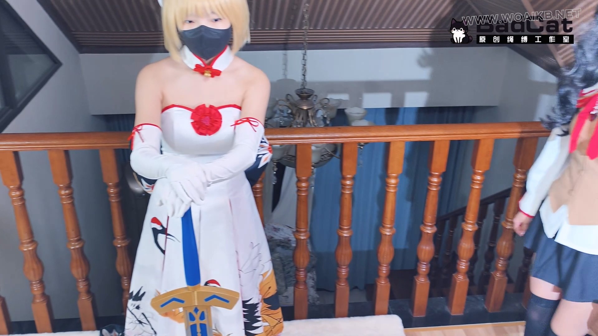 【双女 远坂凛XSaber Cos】五花紧缚 堵嘴 挠脚心 耳光 最后双女惨遭紧缚TK 封面图