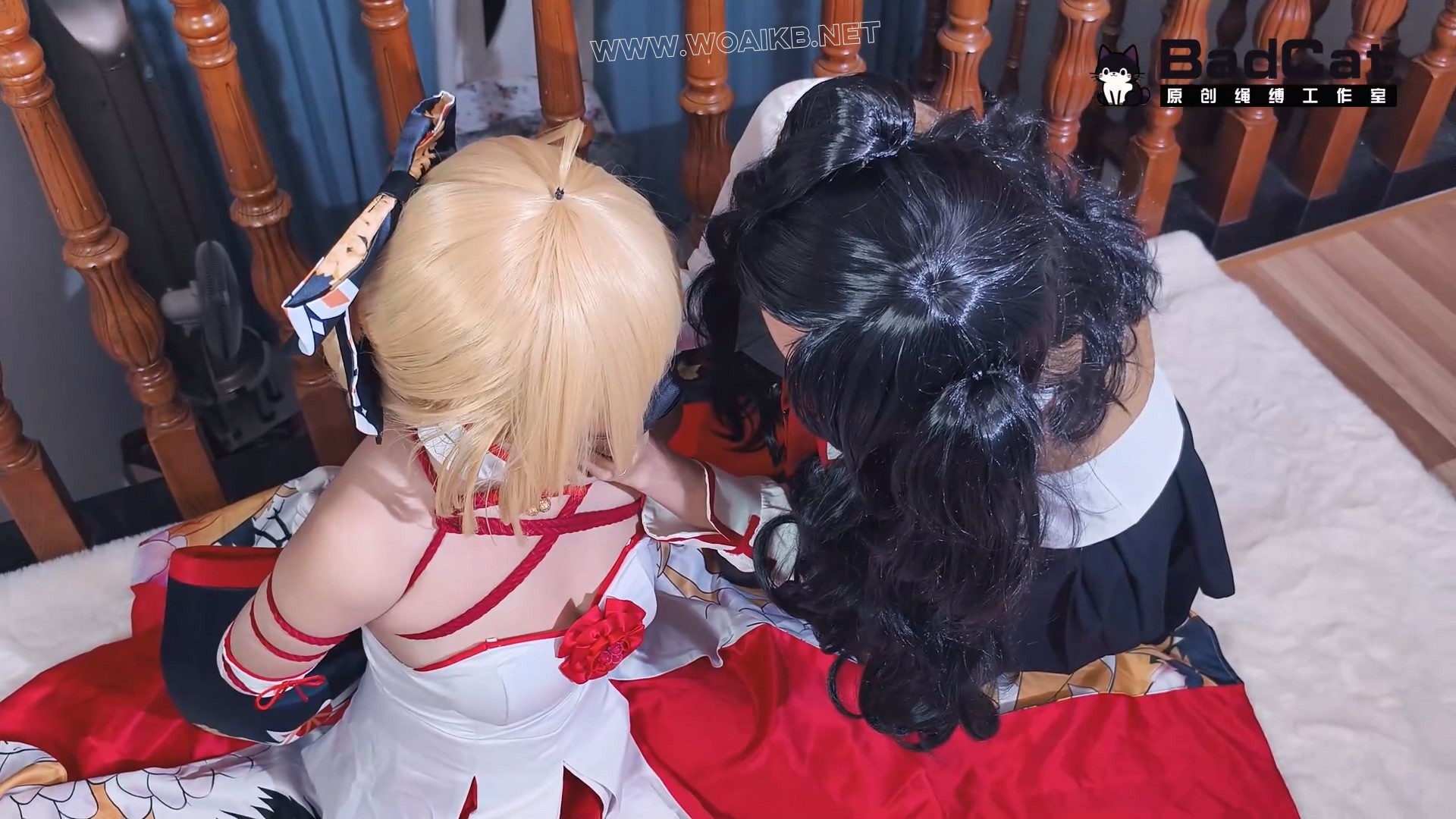 【双女 远坂凛XSaber Cos】五花紧缚 堵嘴 挠脚心 耳光 最后双女惨遭紧缚TK 预览图