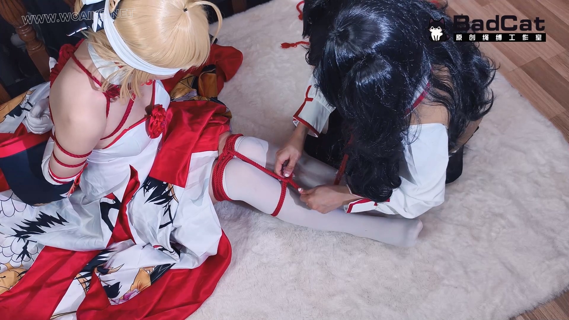 【双女 远坂凛XSaber Cos】五花紧缚 堵嘴 挠脚心 耳光 最后双女惨遭紧缚TK 预览图