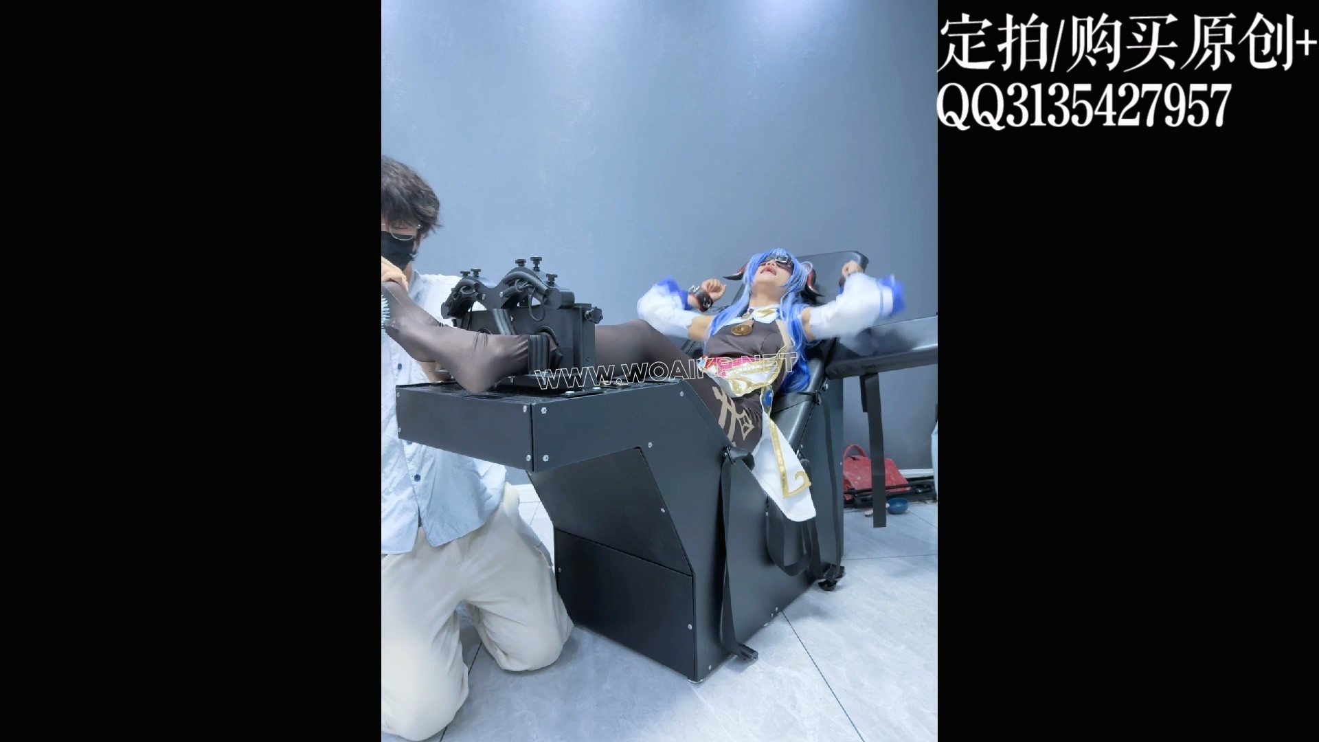 甘雨地狱痒堕-重刑床TK痒责挠到干呕也不停下！TK时强制比耶羞辱、高强度腋下痒责， 预览图
