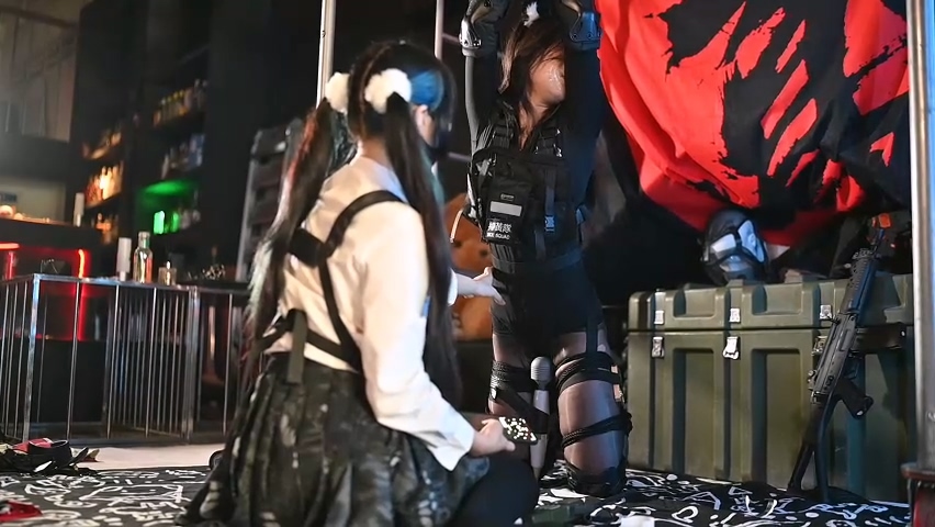 新人小王老师 某知名女主播的素人体验 无敌超绝战术娘 超美侧颜 氛围感 反差 双人 预览图