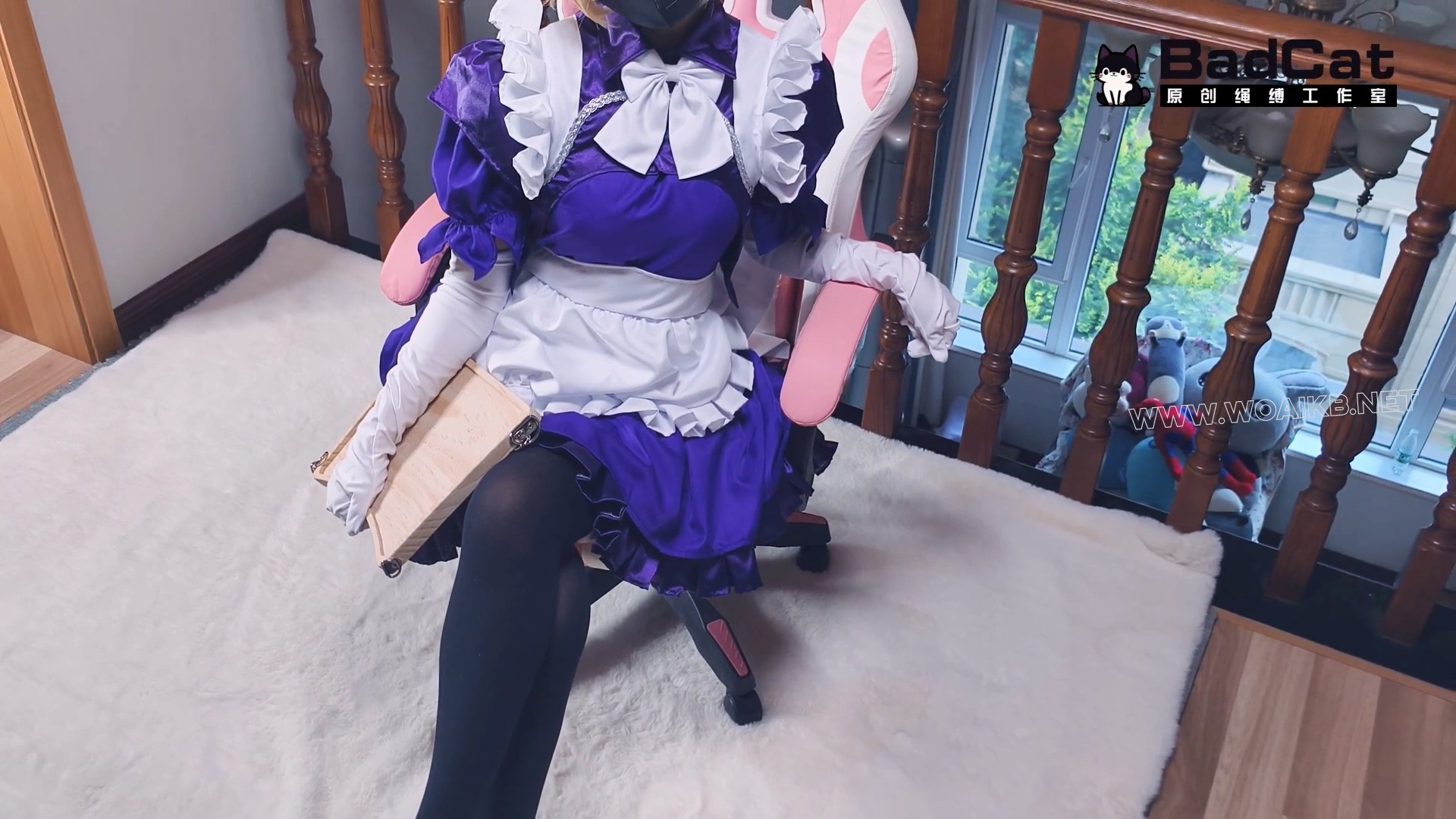 【FATE GO 贞德女仆cos】椅子捆绑 挣扎 棉袜蒙眼堵嘴 强制GC 踩头 预览图