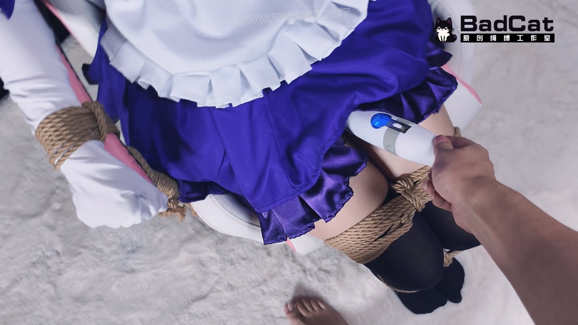 【FATE GO 贞德女仆cos】椅子捆绑 挣扎 棉袜蒙眼堵嘴 强制GC 踩头 预览图