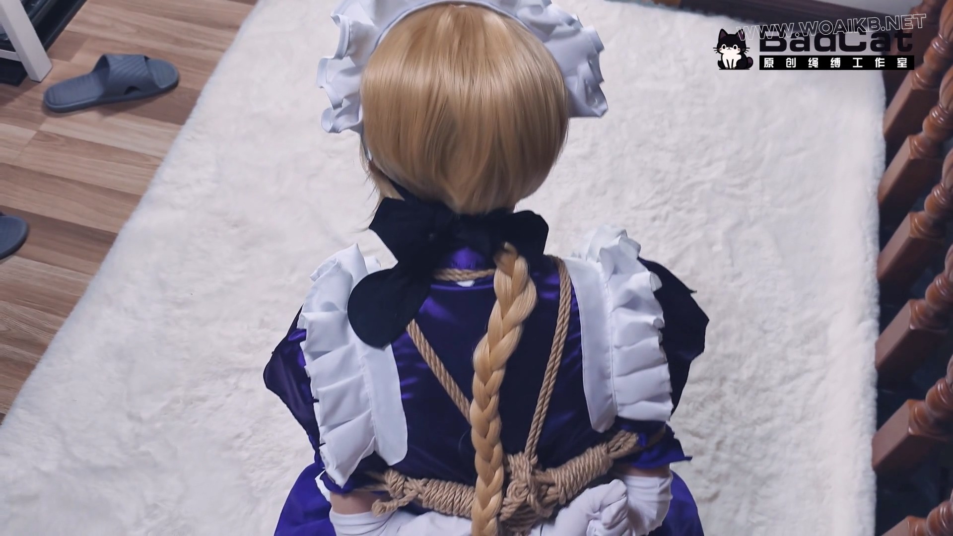 【FATE GO 贞德女仆cos】椅子捆绑 挣扎 棉袜蒙眼堵嘴 强制GC 踩头 预览图