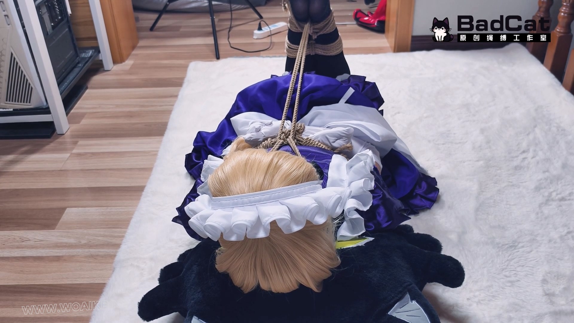 【FATE GO 贞德女仆cos】椅子捆绑 挣扎 棉袜蒙眼堵嘴 强制GC 踩头 预览图