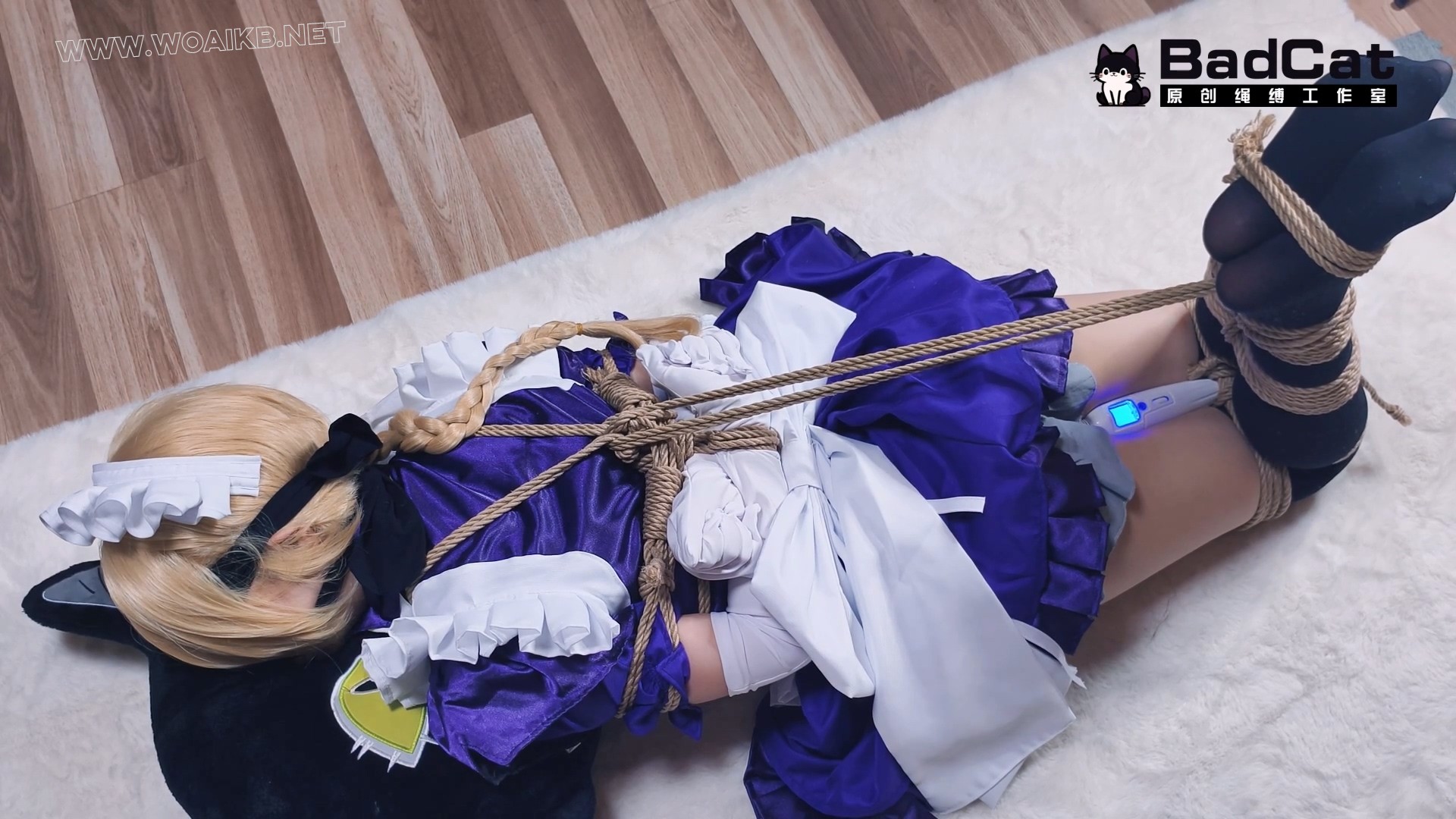 【FATE GO 贞德女仆cos】椅子捆绑 挣扎 棉袜蒙眼堵嘴 强制GC 踩头 预览图