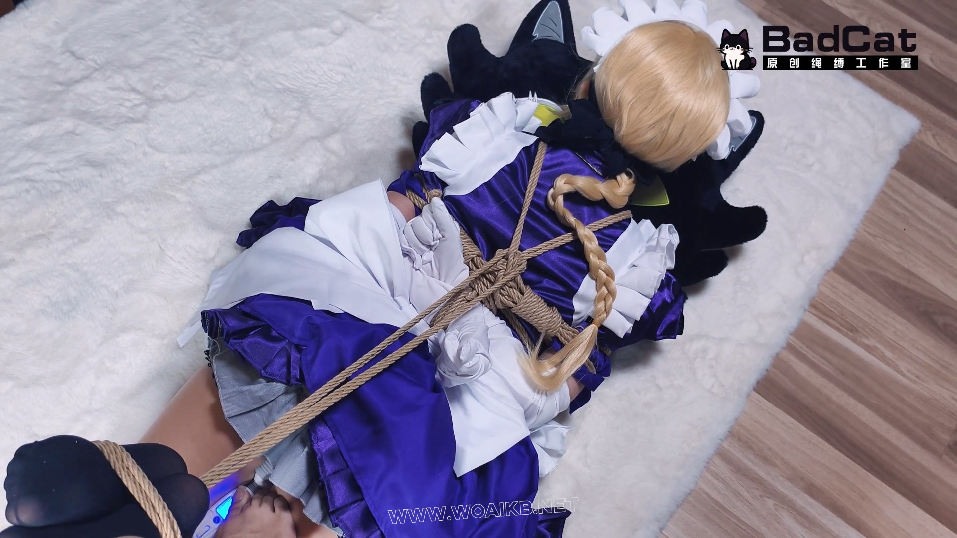 【FATE GO 贞德女仆cos】椅子捆绑 挣扎 棉袜蒙眼堵嘴 强制GC 踩头 预览图