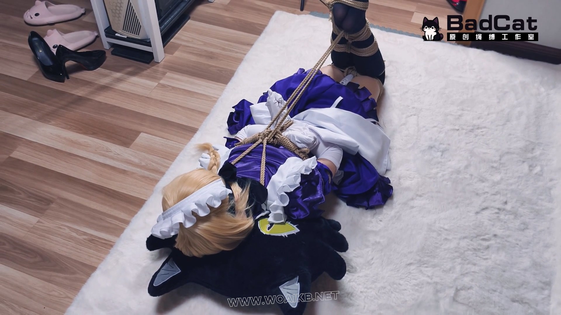 【FATE GO 贞德女仆cos】椅子捆绑 挣扎 棉袜蒙眼堵嘴 强制GC 踩头 预览图