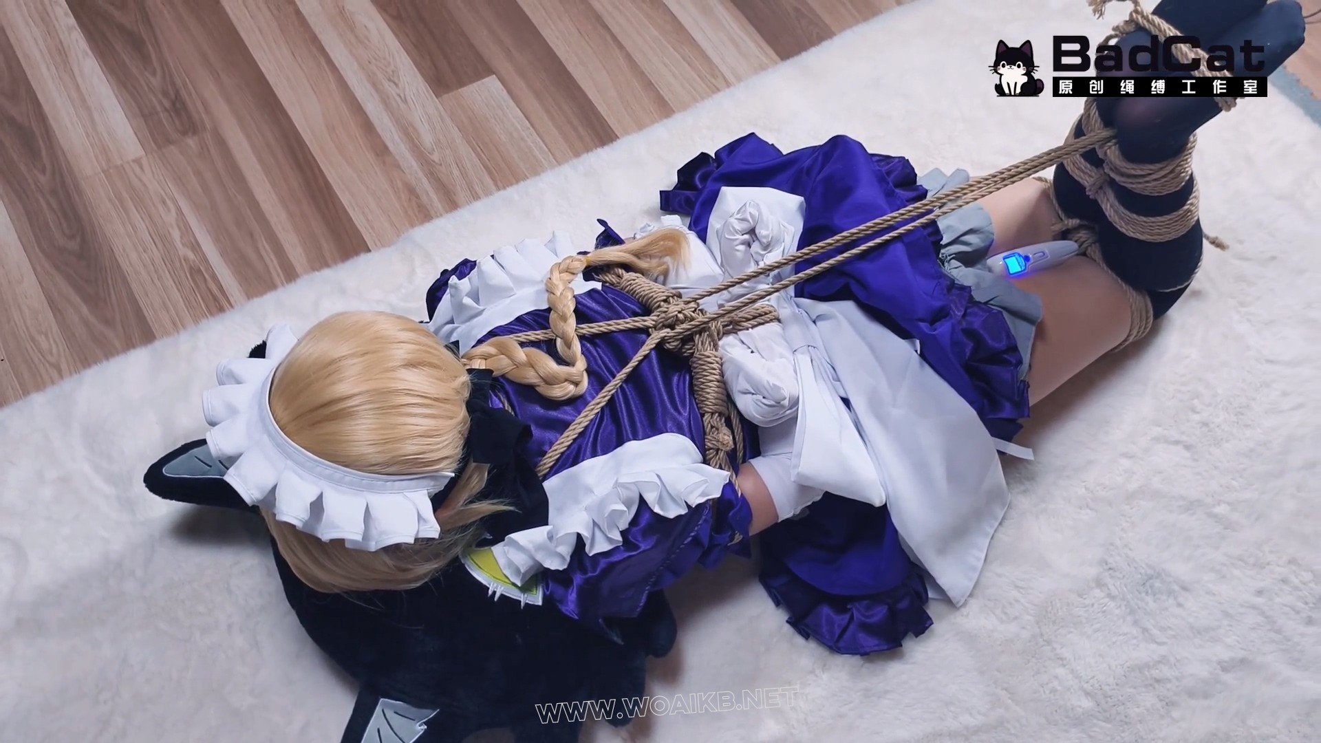 【FATE GO 贞德女仆cos】椅子捆绑 挣扎 棉袜蒙眼堵嘴 强制GC 踩头 预览图