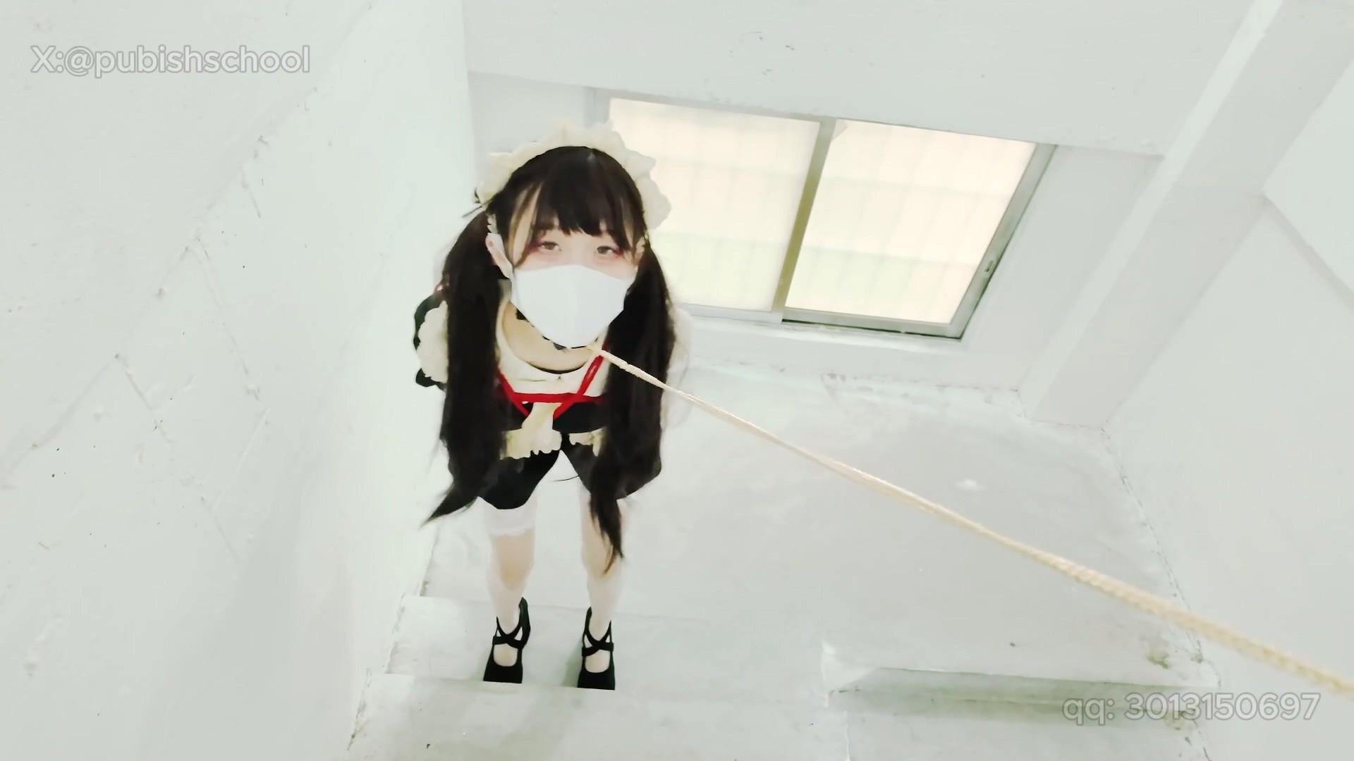调教上门女仆（下） 双马尾萝莉 女仆 吊带袜 白丝 红绳捆绑 捆绑放置 强制爱抚 强… 封面图