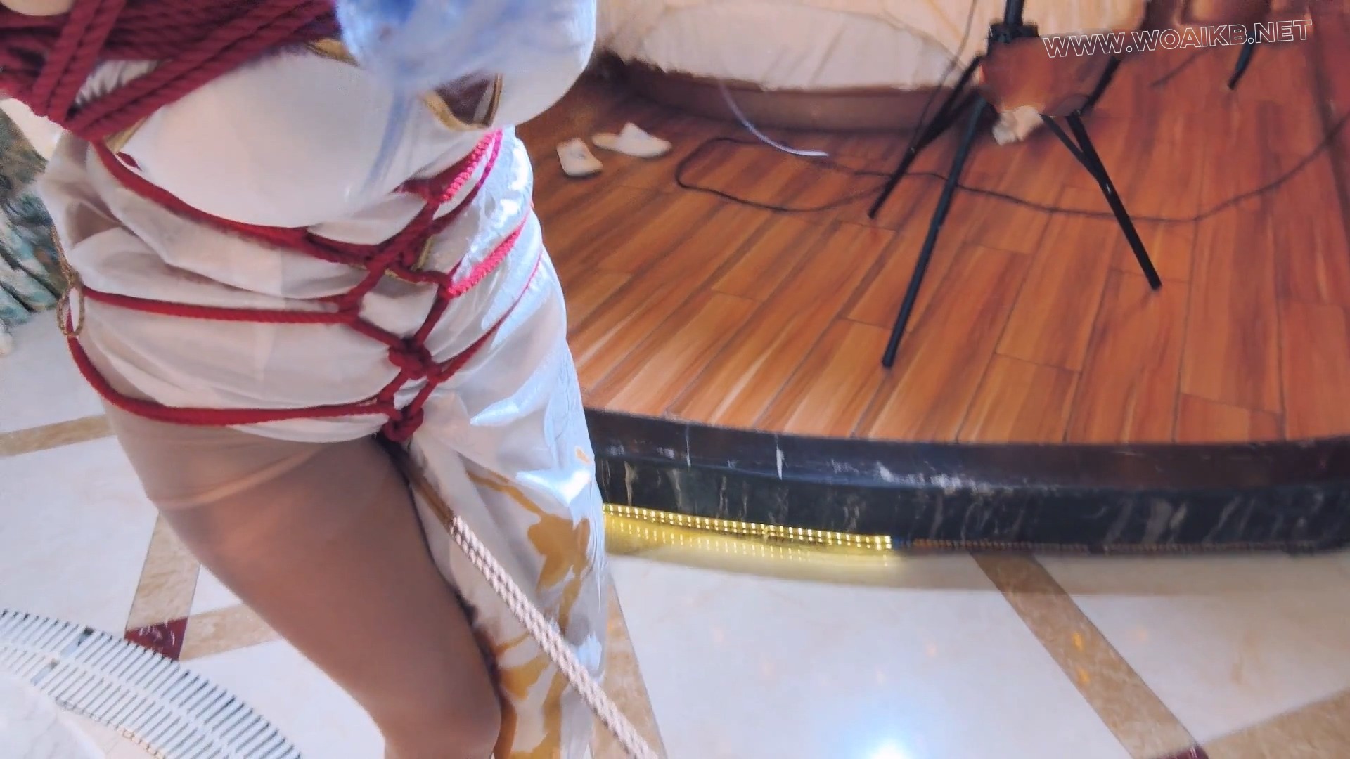 【蕾姆旗袍cos】五花大绑木马放置 双棒刺激 强迫走绳 日式驷马 揉熊 强制GC 封面图